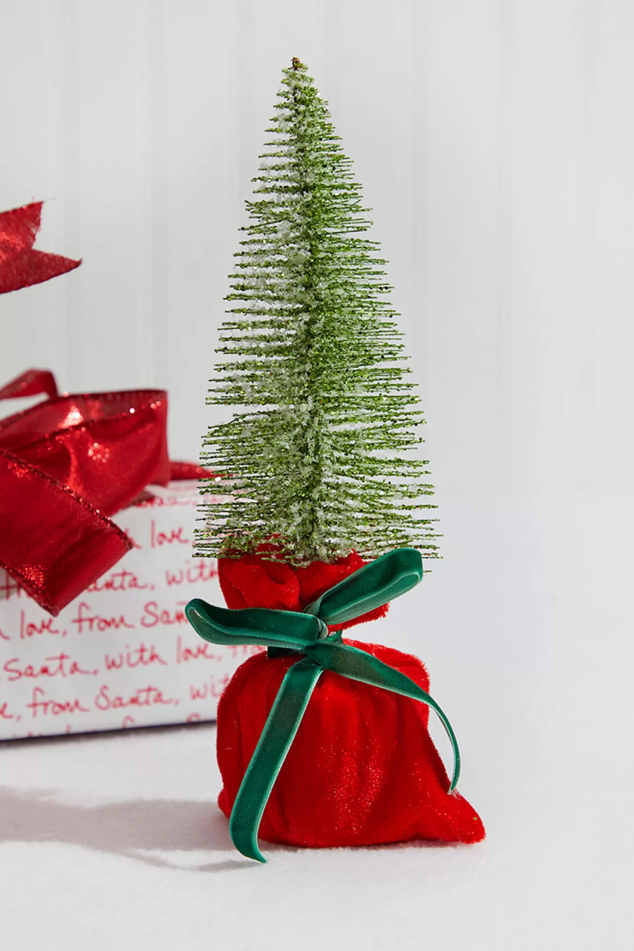 Decorator's Warehouse 10” Glitter Tree In Felt Gift Sack