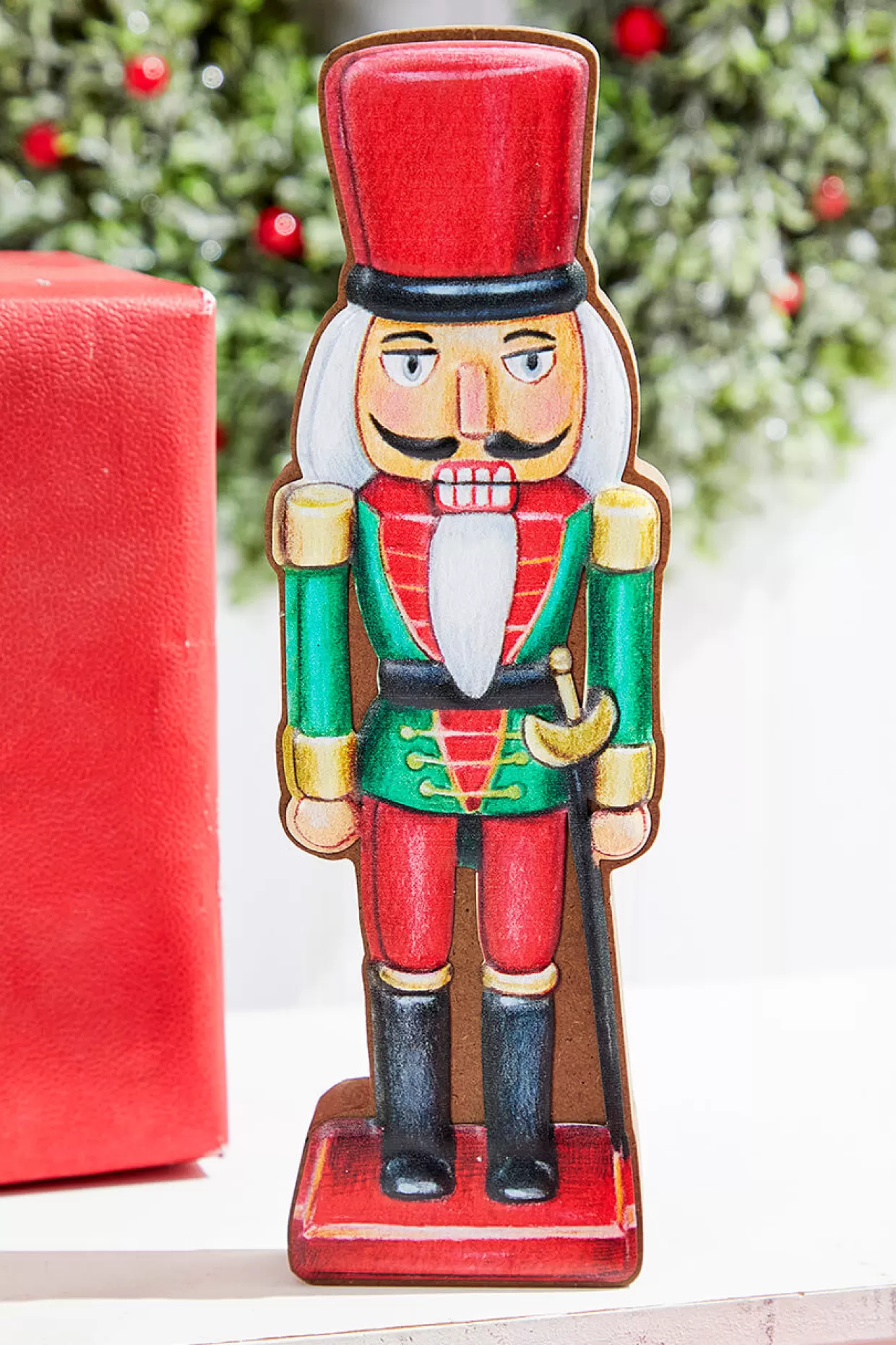Decorator's Warehouse 10" Red/Green Wooden Nutcracker