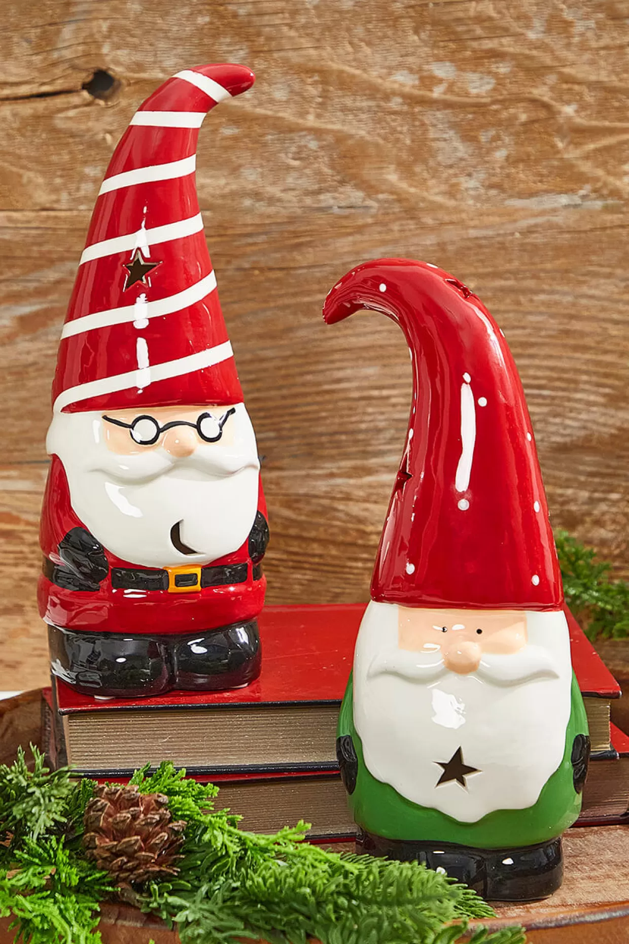 Decorator's Warehouse 11.5” Dolomite Light Up Santa Gnome Figure