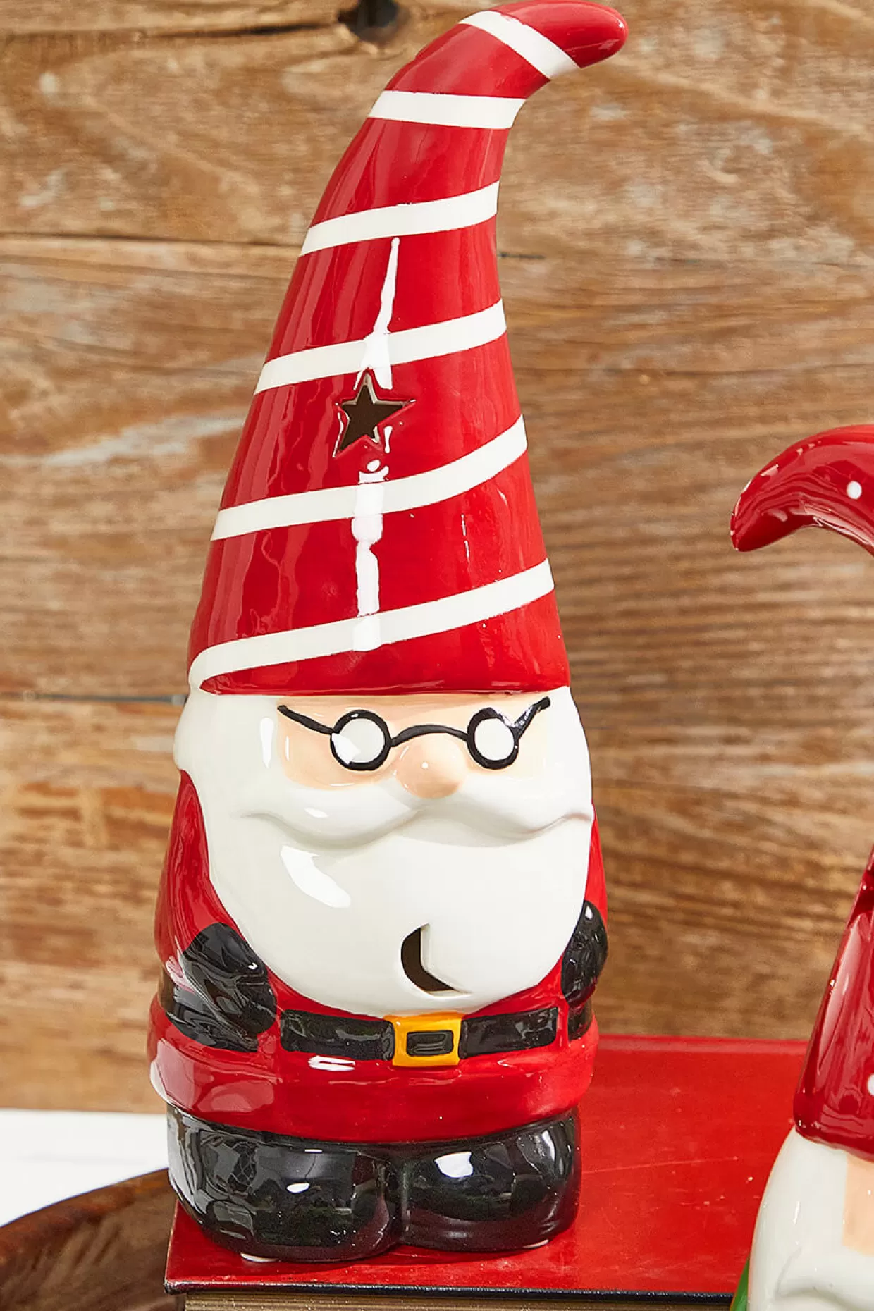 Decorator's Warehouse 11.5” Dolomite Light Up Santa Gnome Figure