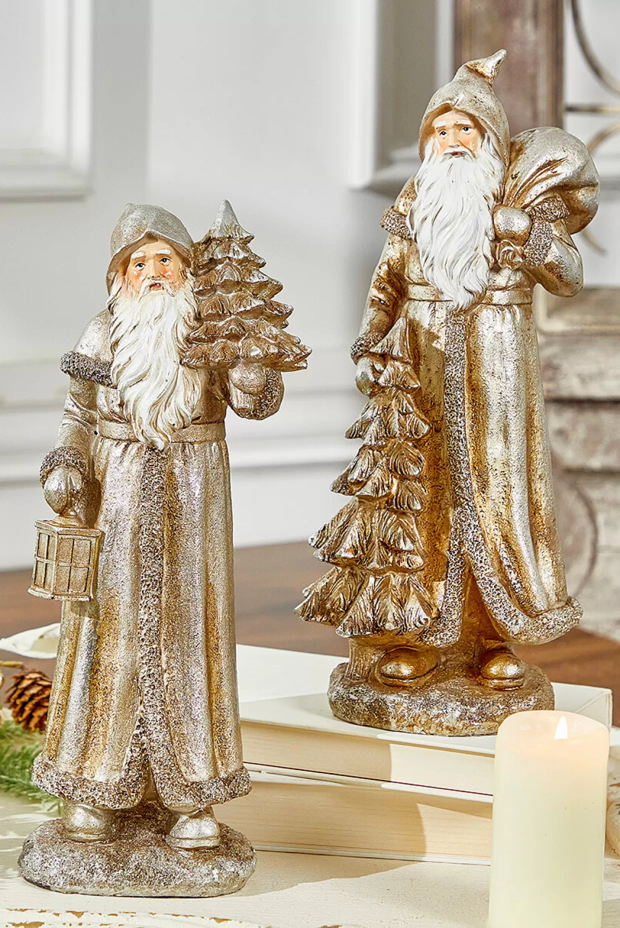 Decorator's Warehouse 12.25” Resin Rustic Santa