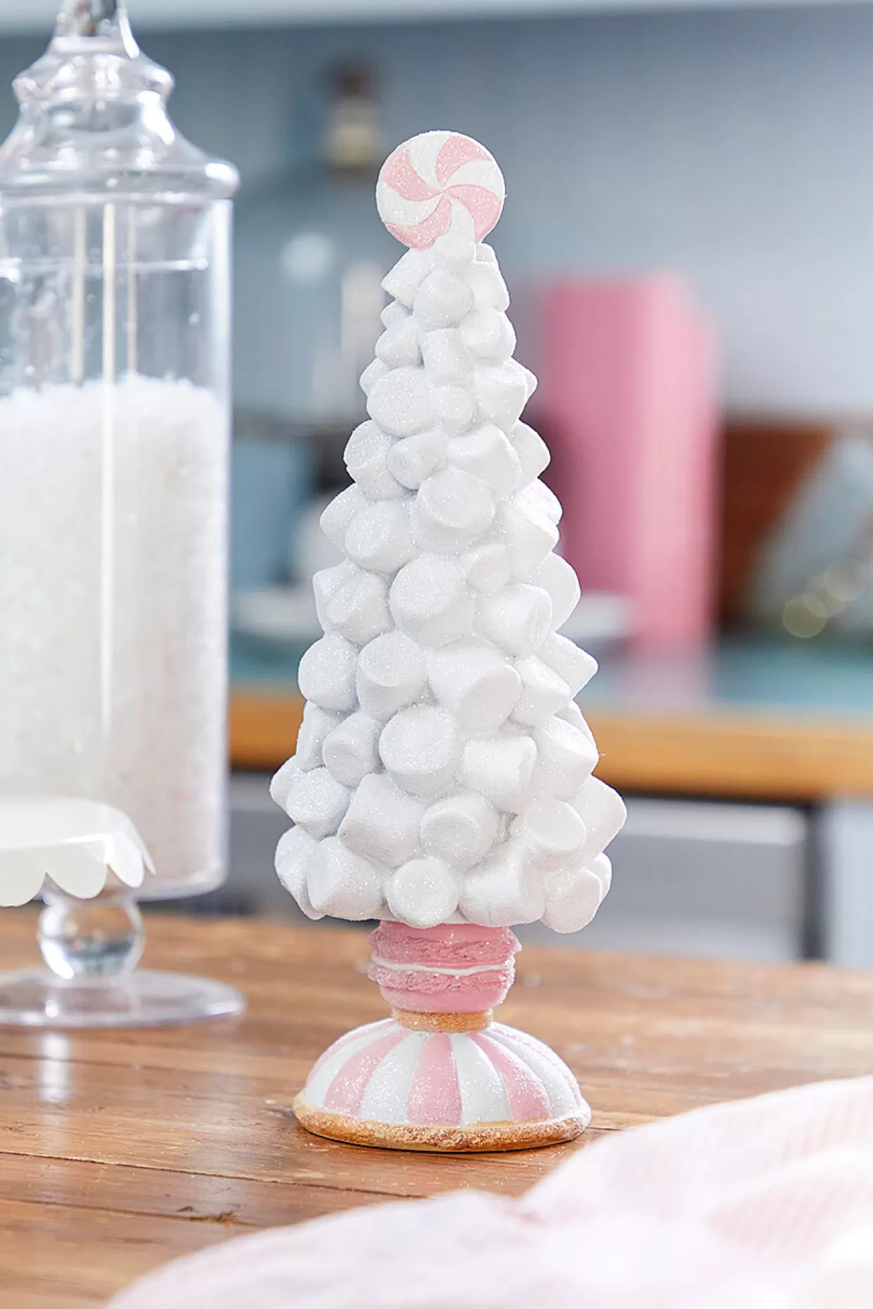 Decorator's Warehouse 12" Resin Marshmallow Tree On Pedestal
