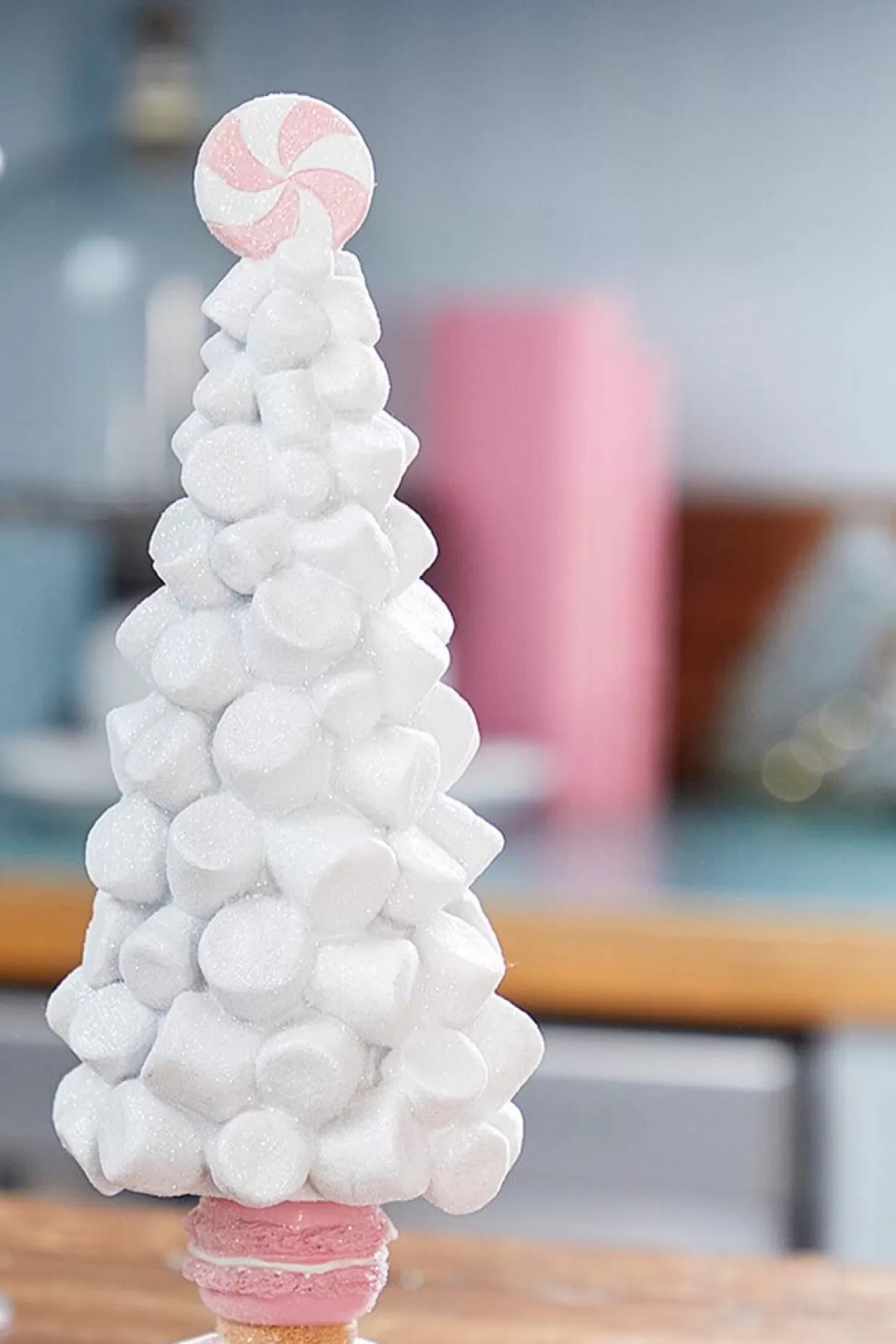 Decorator's Warehouse 12" Resin Marshmallow Tree On Pedestal