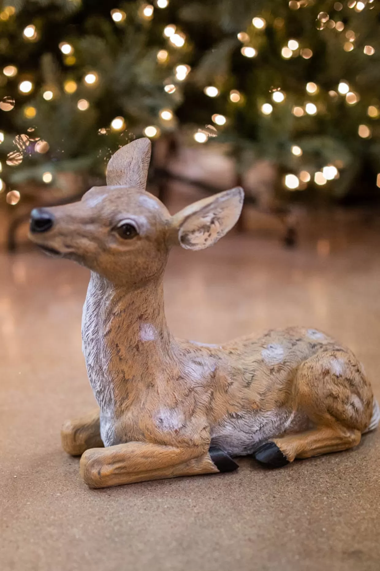 Decorator's Warehouse 13" Resin Outdoor Laying Fawn Deer