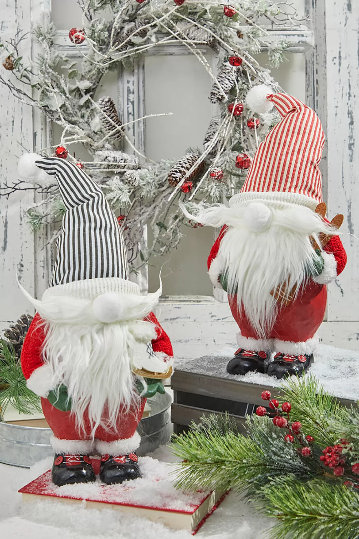 Decorator's Warehouse 13” Resin Santa Gnome Figurine