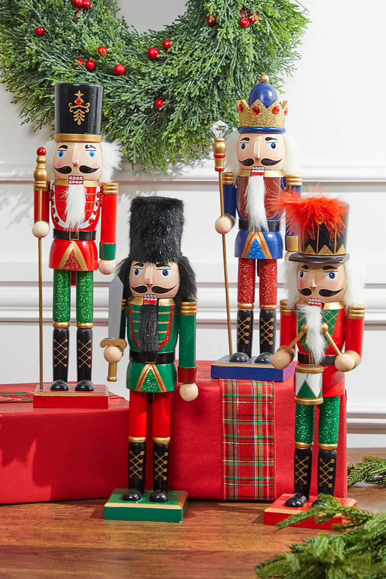 Decorator's Warehouse 14” Multi-Colored Glitter Nutcracker