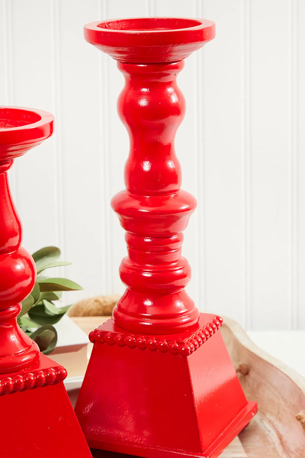 Decorator's Warehouse 14" Wood/Metal Candle Stand