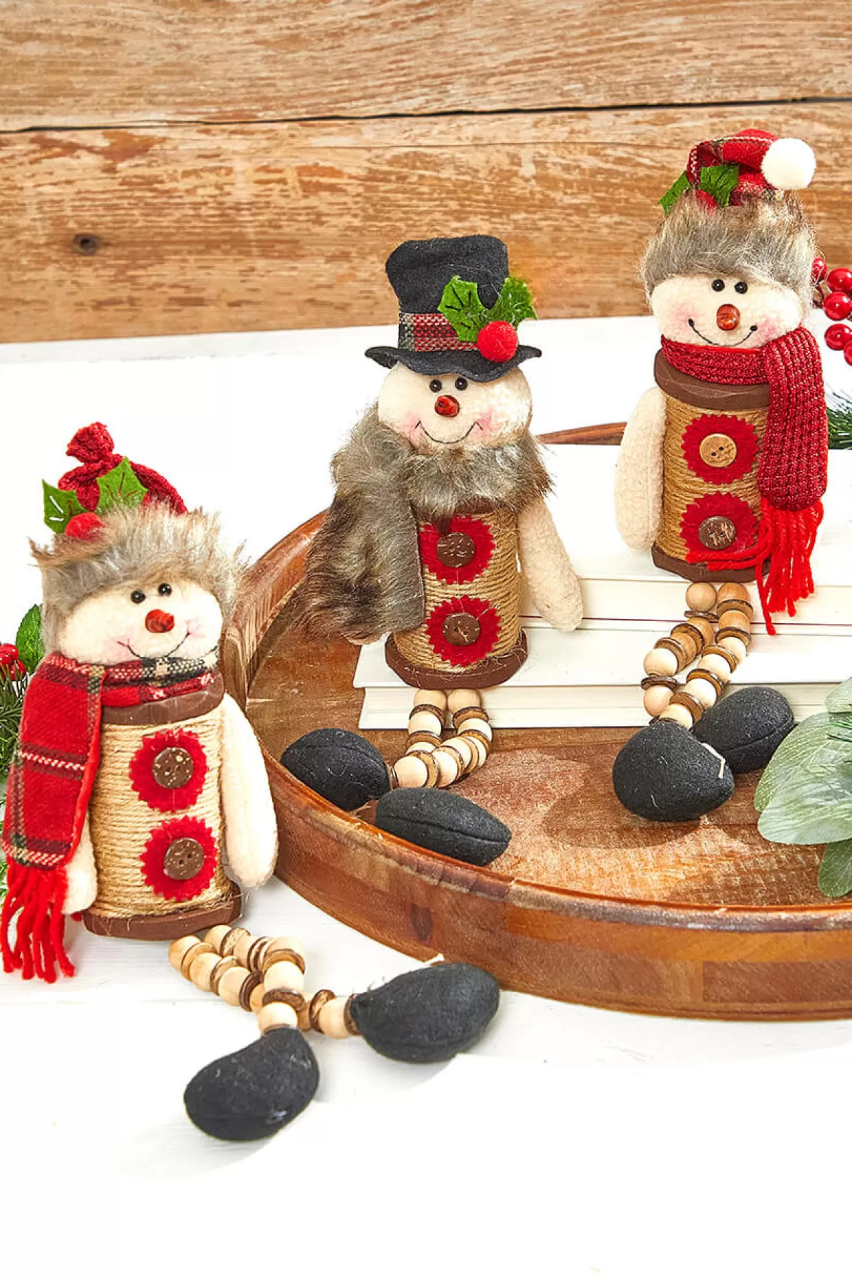 Decorator's Warehouse 14”H Plush Holiday Snowman