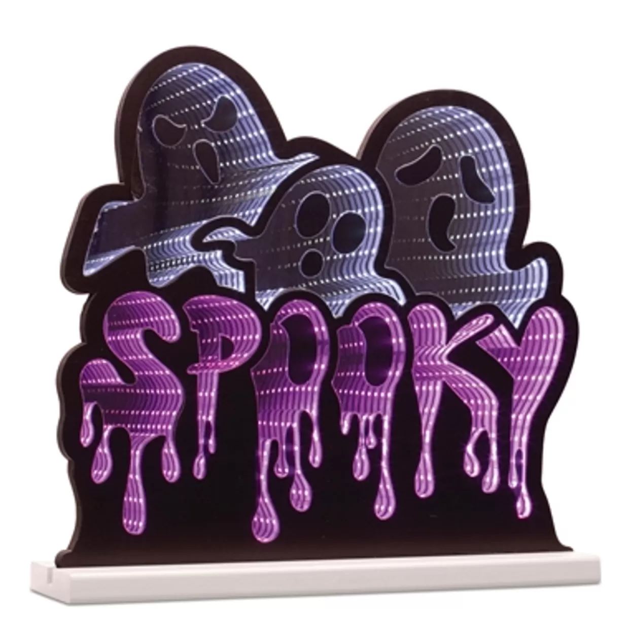 Decorator's Warehouse 15.5"L X 15"H Triple Ghost/Spooky Infinity Light