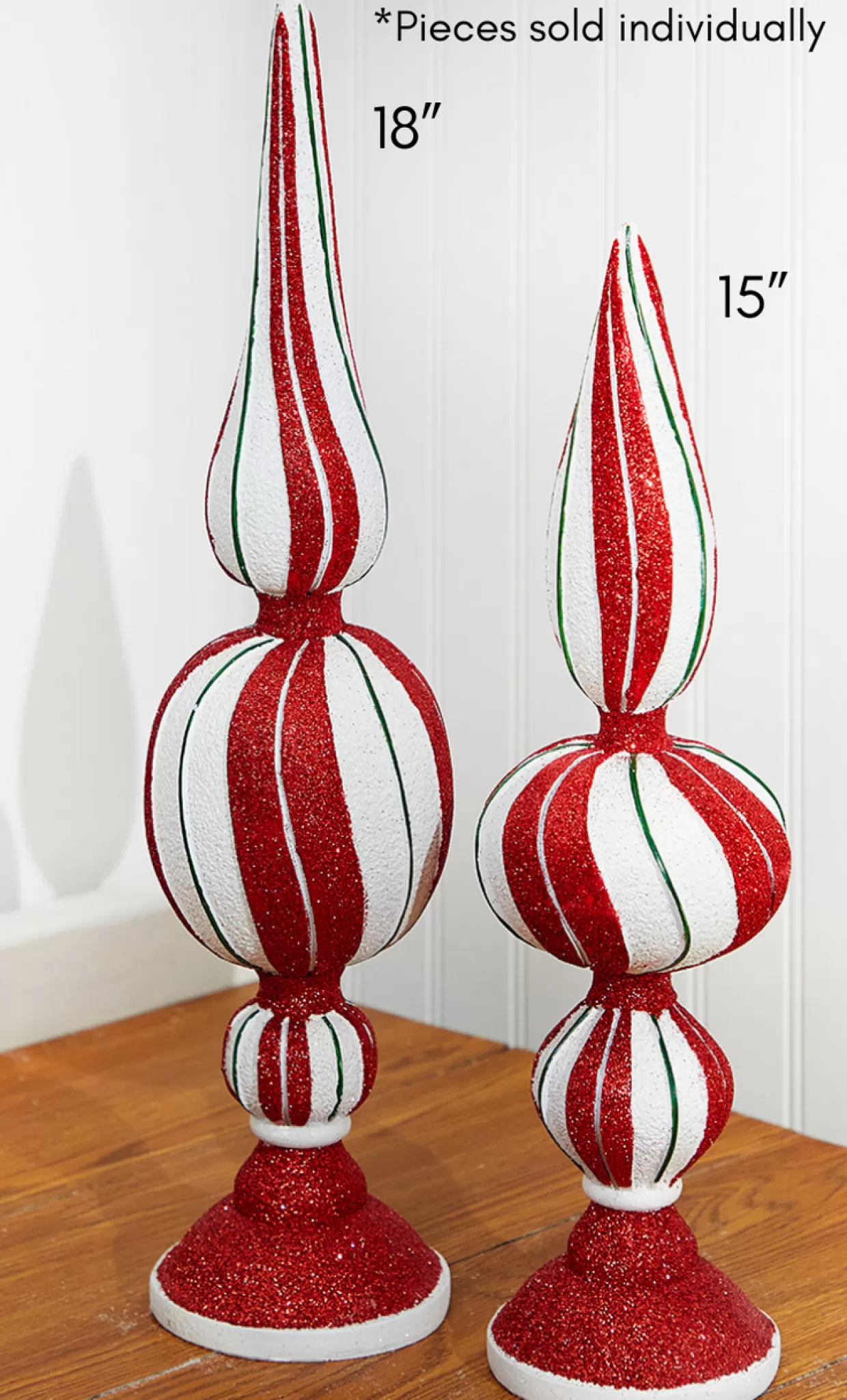 Decorator's Warehouse 15" Resin Peppermint Finial