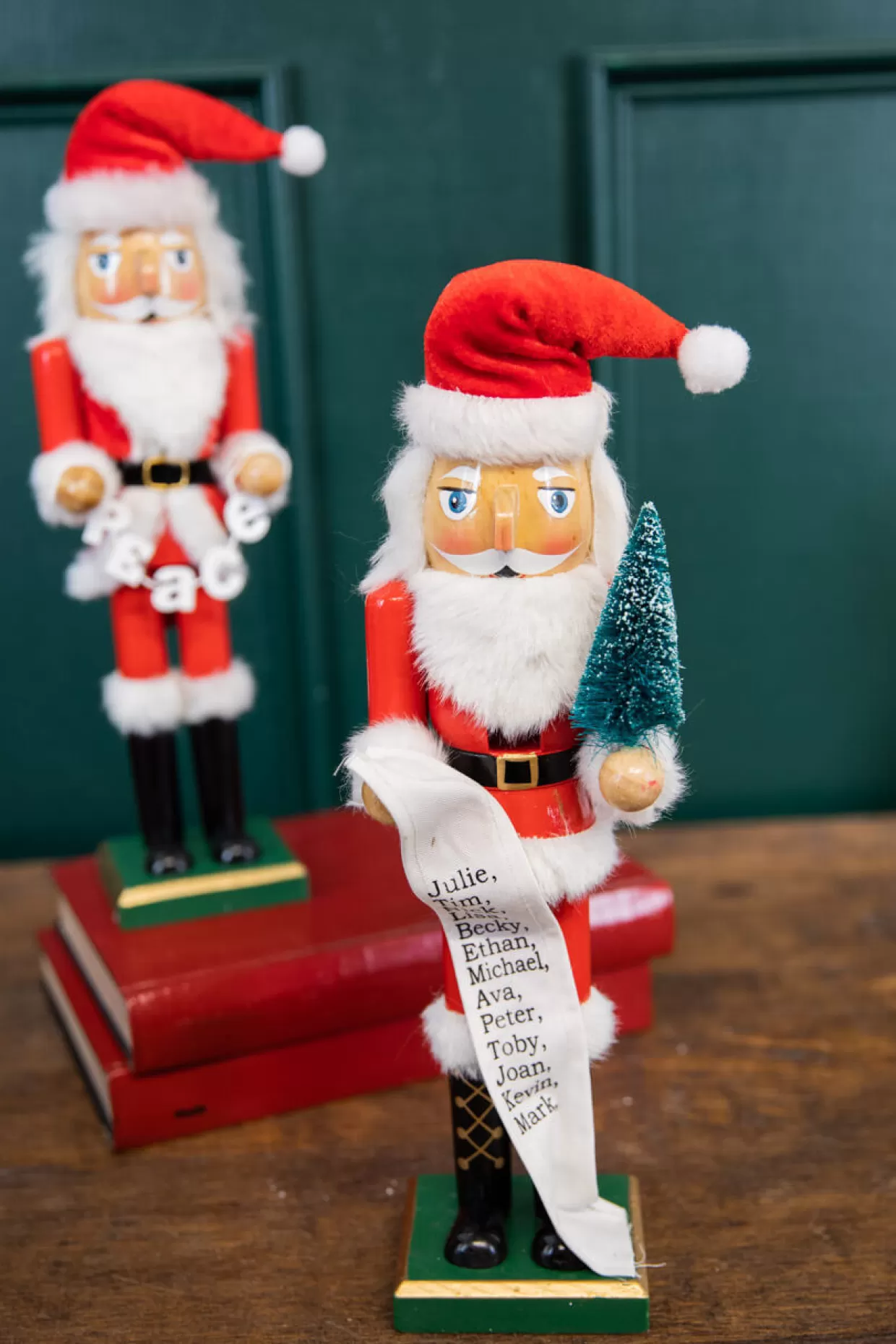 Decorator's Warehouse 15" Santa Nutcracker With List & Tree