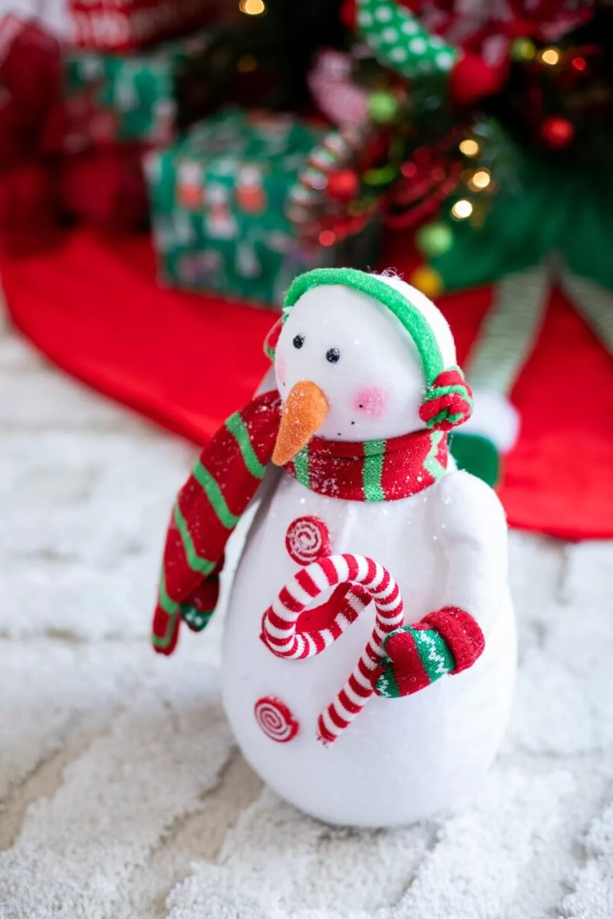 Decorator's Warehouse 15” Snowman With Candy Cane