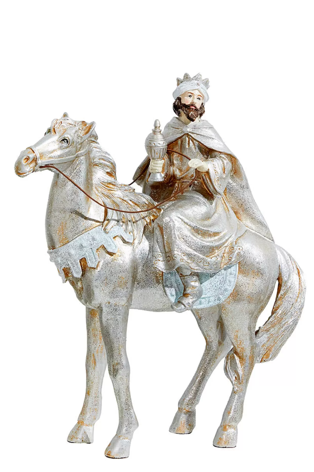 Decorator's Warehouse 16" Resin Renaissance Three Kings With Animals - Set Of 3