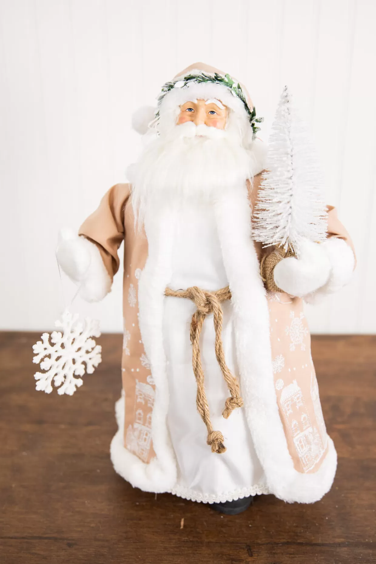 Decorator's Warehouse 19” Santa Figure With Snowflake & Tree