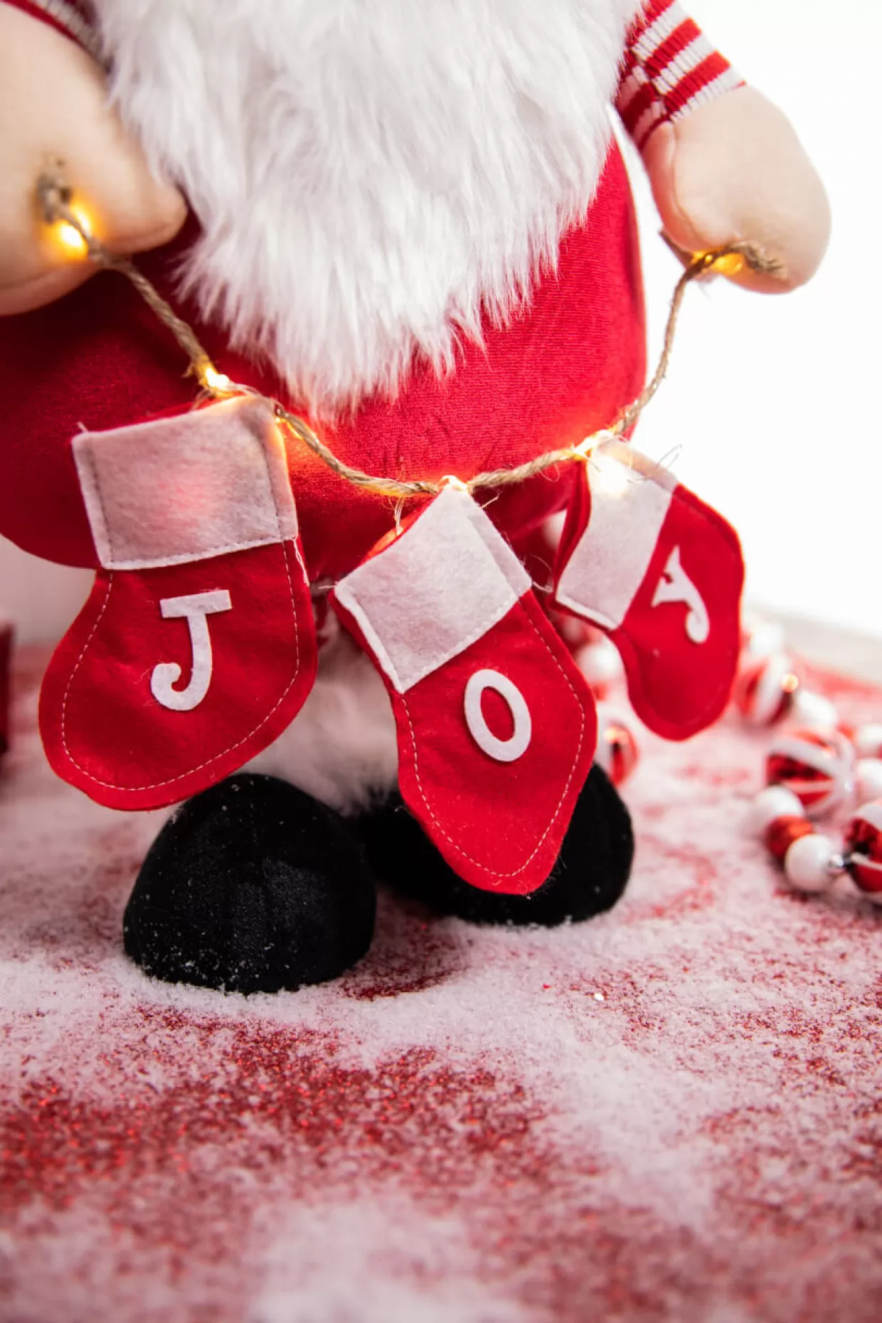 Decorator's Warehouse 20-36” Telescope Long Leg Light Up Santa Figure