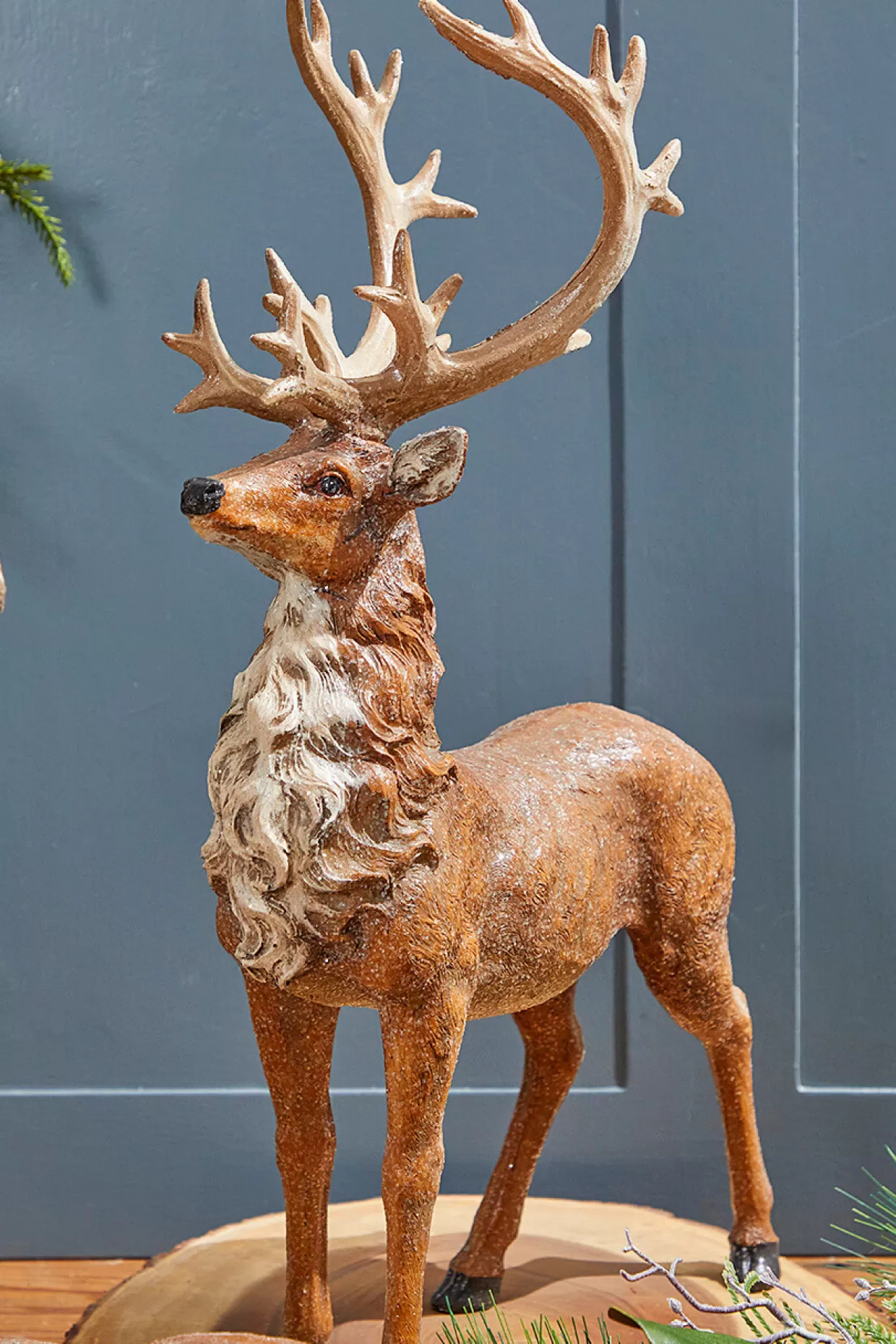 Decorator's Warehouse 20" Resin Frosted Standing Reindeer