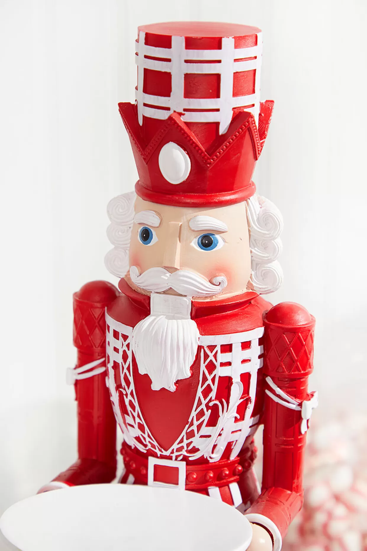 Decorator's Warehouse 20"H Nutcracker With Tray - Red & White