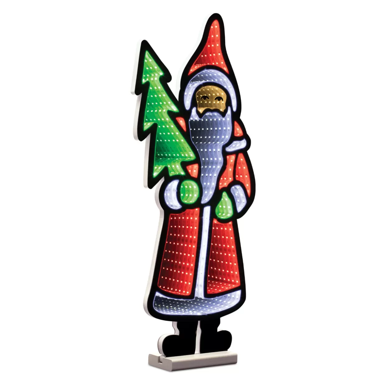 Decorator's Warehouse 23.5"H Santa With Tree Infinity Light