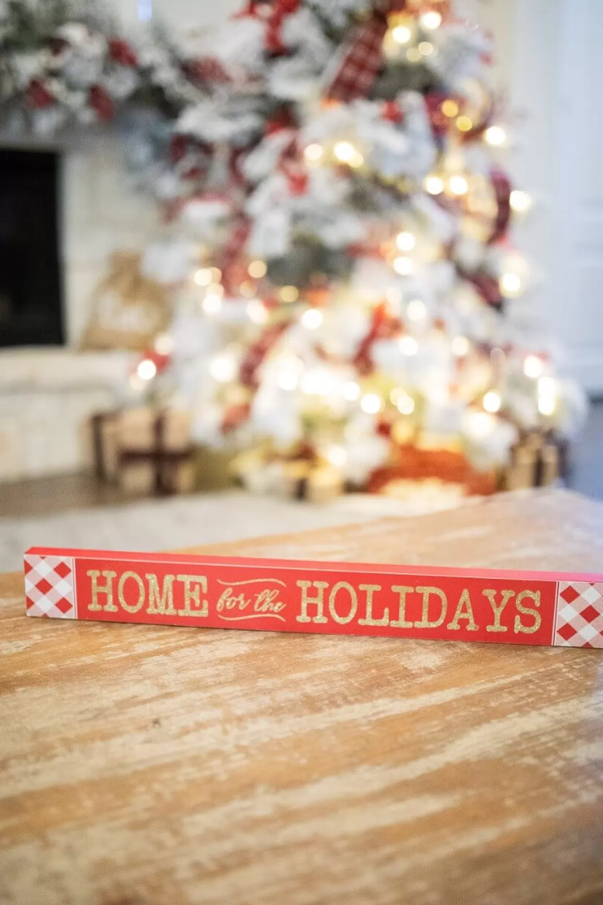 Decorator's Warehouse 23.6 Wood Holiday Block Sign