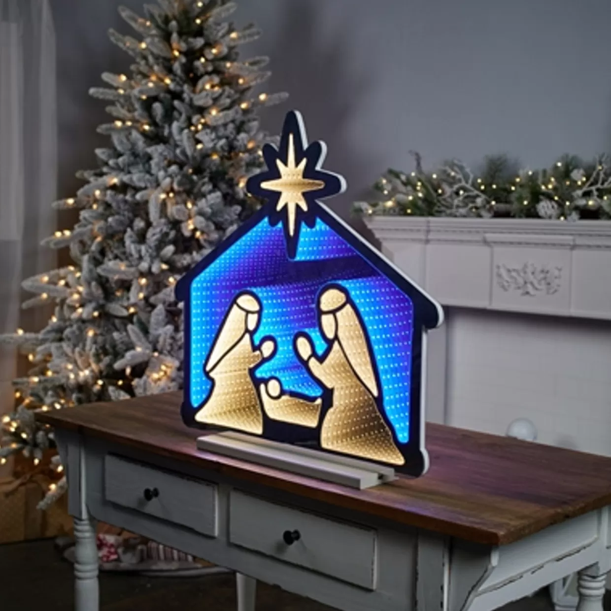 Decorator's Warehouse 24.5"H Holy Family Infinity Light