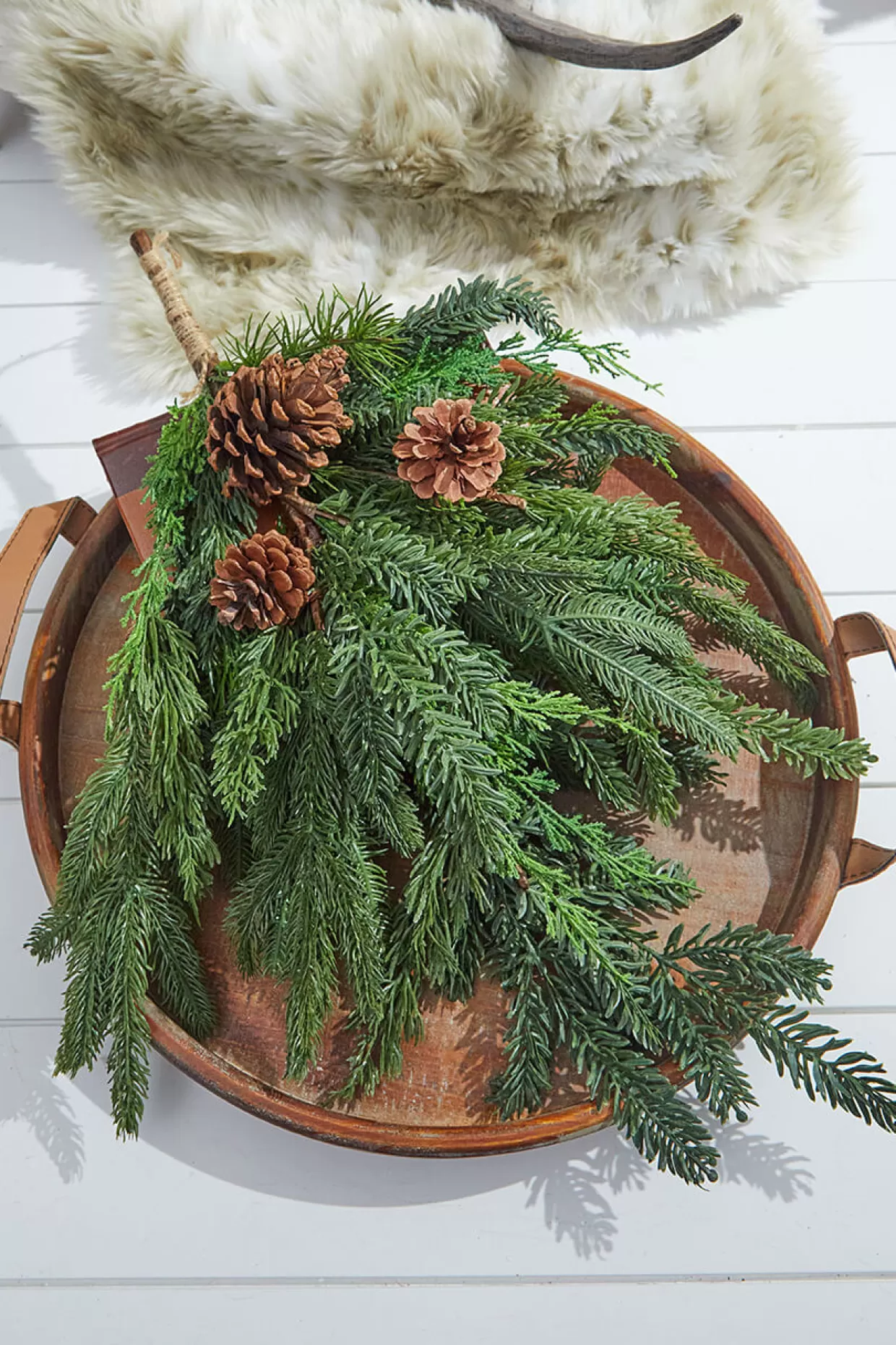 Decorator's Warehouse 24” Real Touch Cedar Spruce Cone Teardrop
