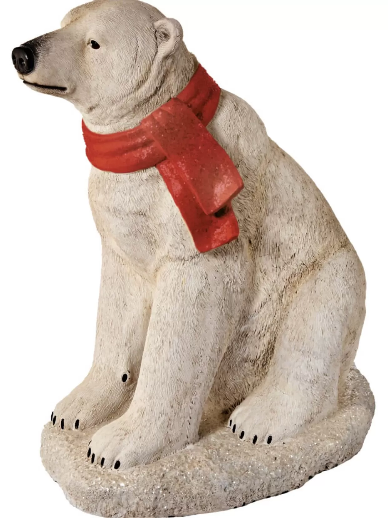 Decorator's Warehouse 29" Resin Sitting Polar Bear With Scarf