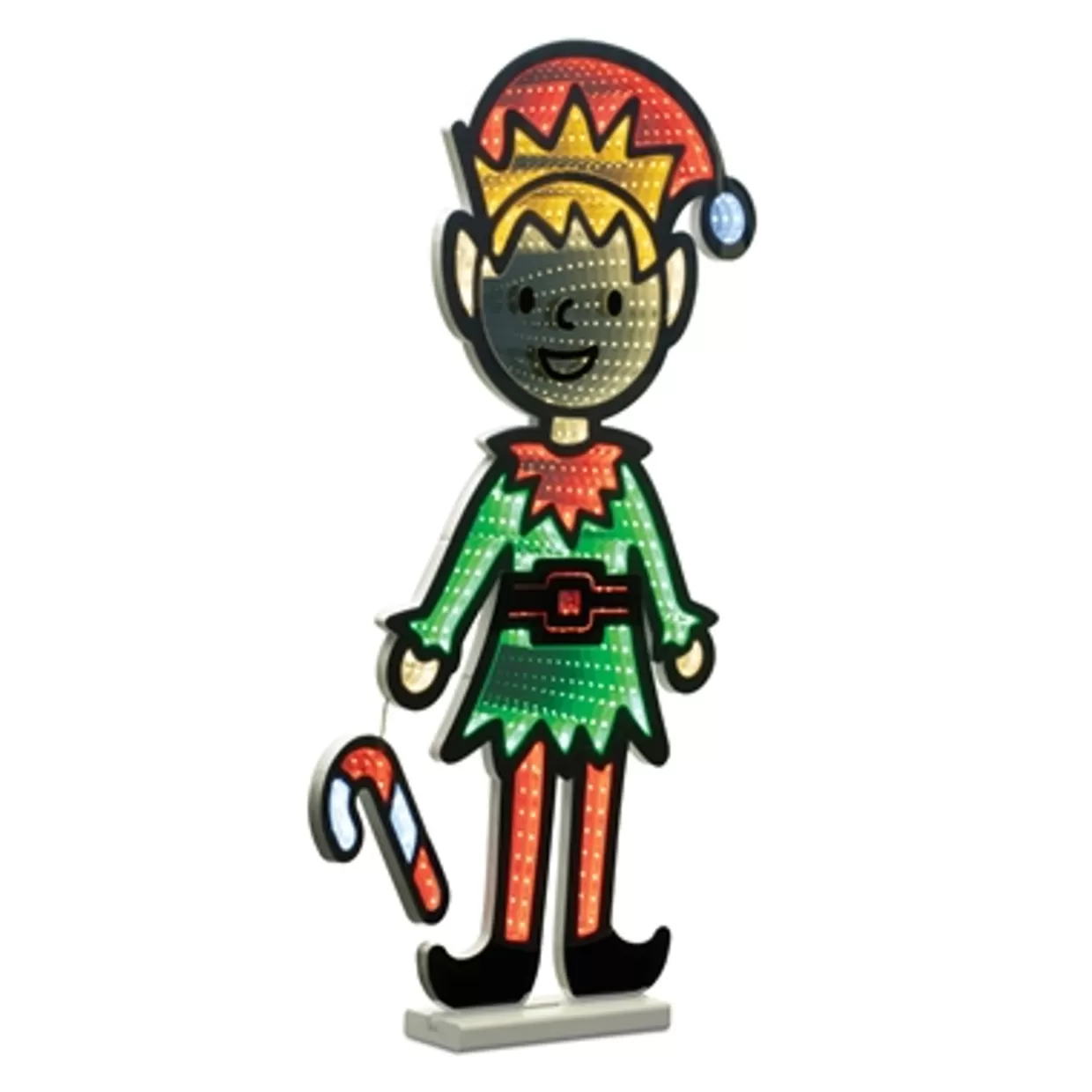 Decorator's Warehouse 29"H Elf With Candy Cane Infinity Light