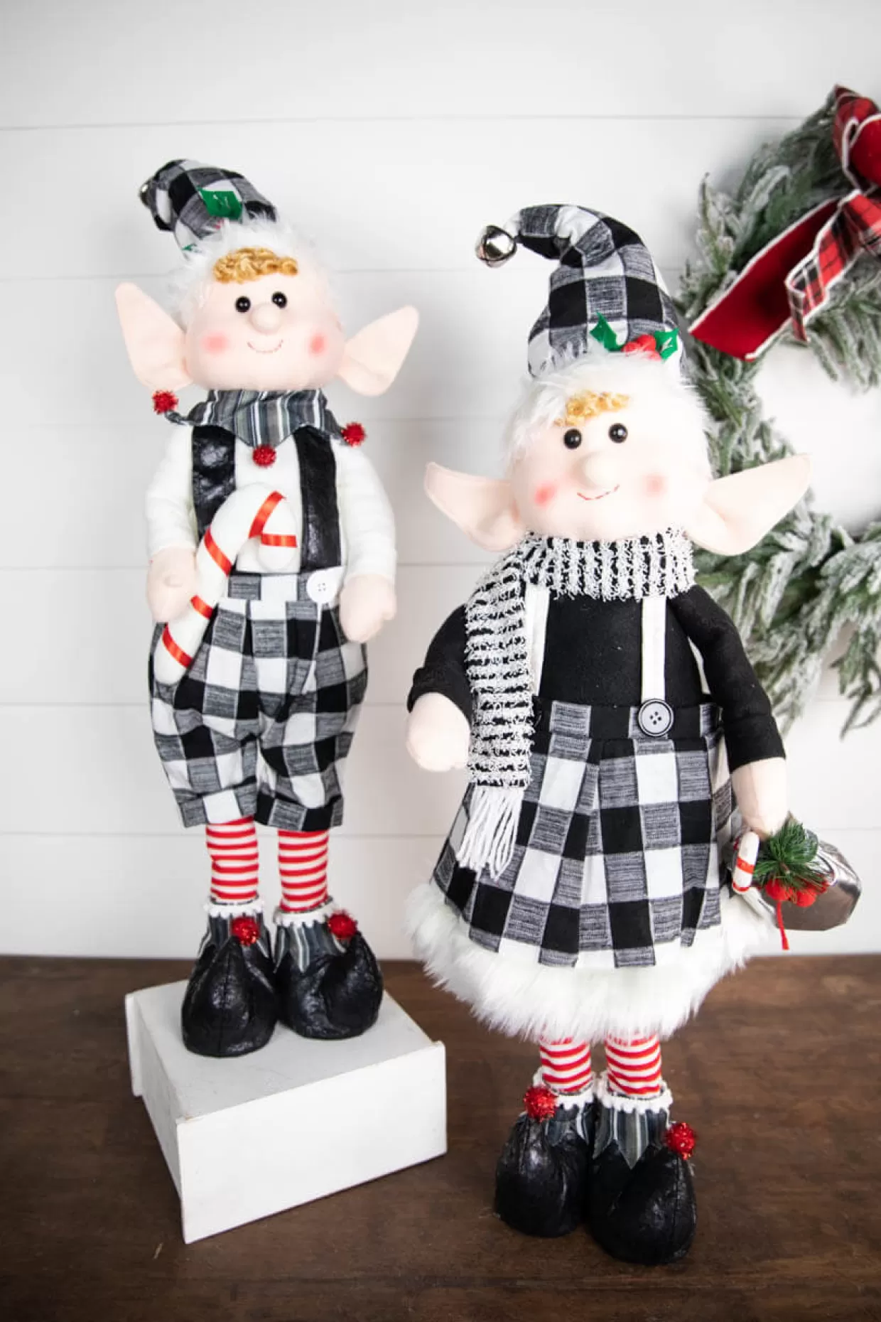 Decorator's Warehouse 30” Plush Holiday Standing Elf