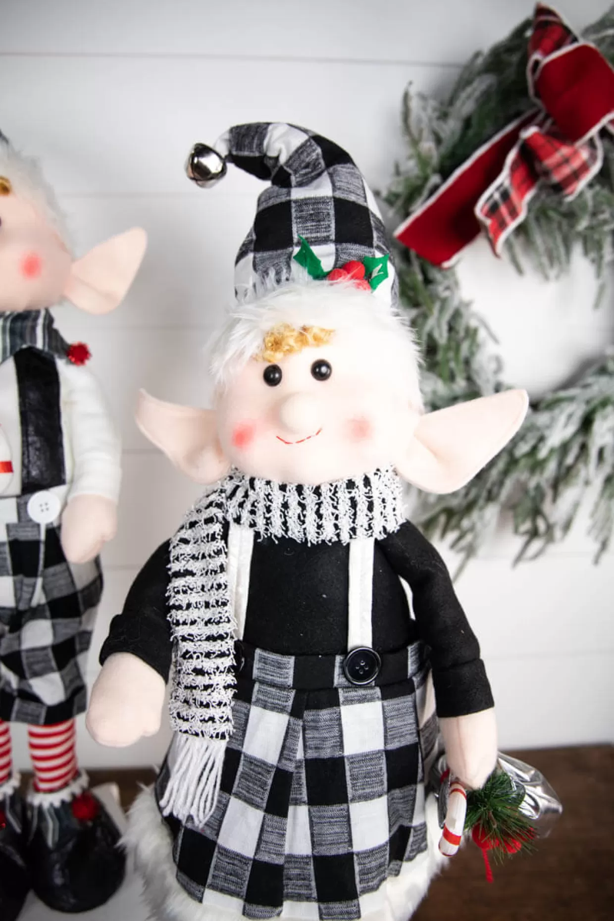 Decorator's Warehouse 30” Plush Holiday Standing Elf