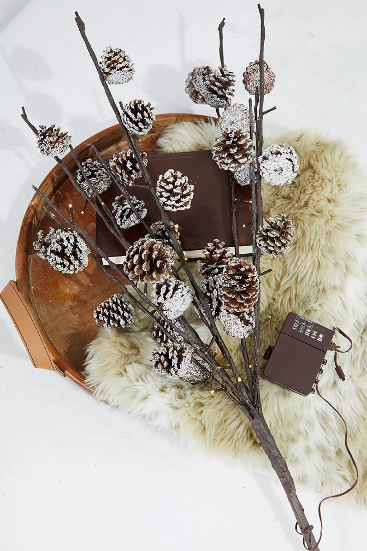 Decorator's Warehouse 36" LED Pine Cone Branch