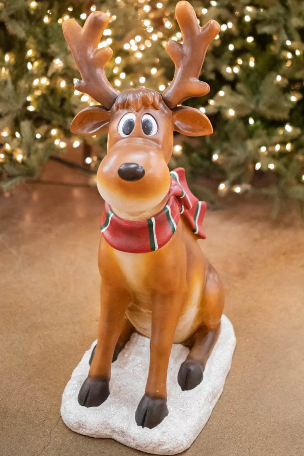 Decorator's Warehouse 38" Resin Sitting Whimsical Reindeer