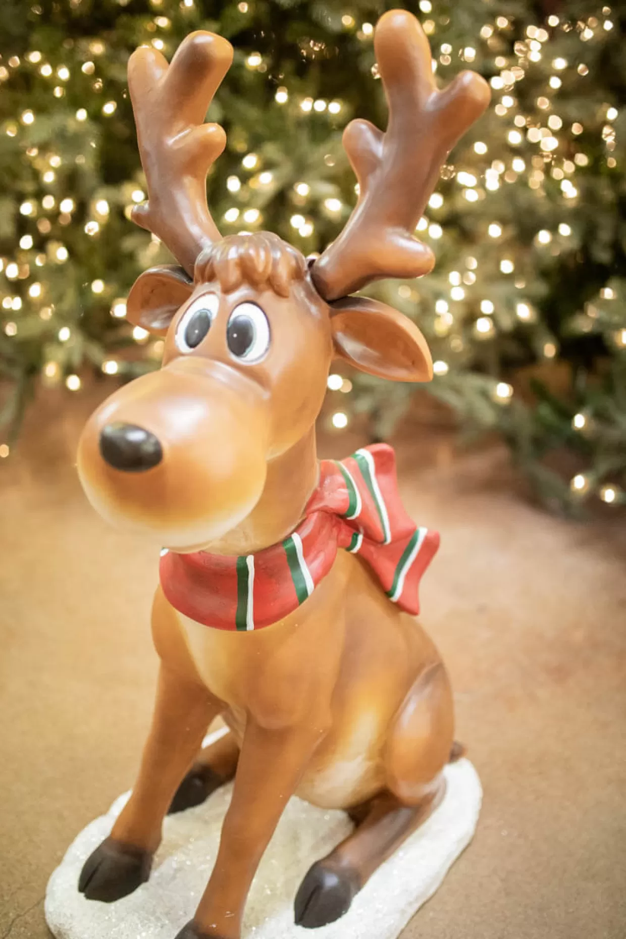Decorator's Warehouse 38" Resin Sitting Whimsical Reindeer