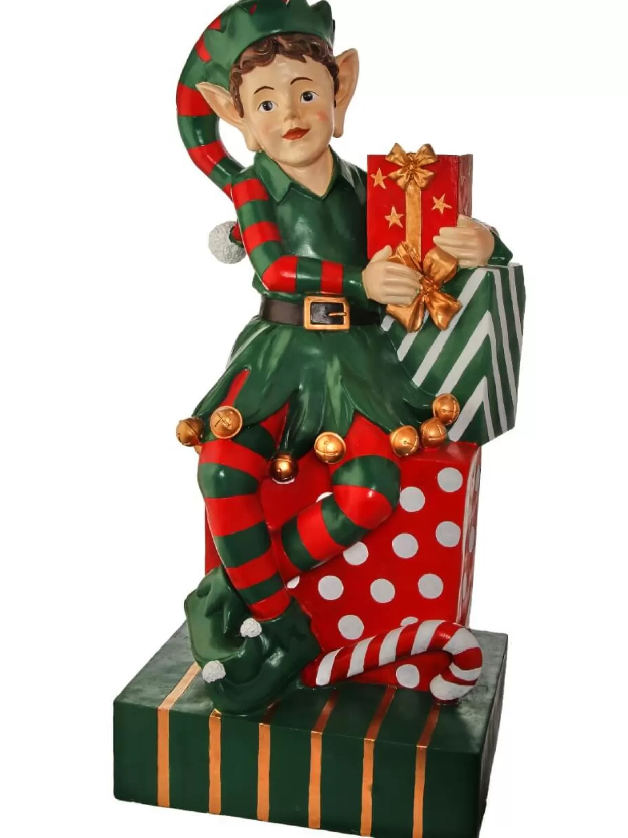 Decorator's Warehouse 48" Resin Elf Sitting With Packages