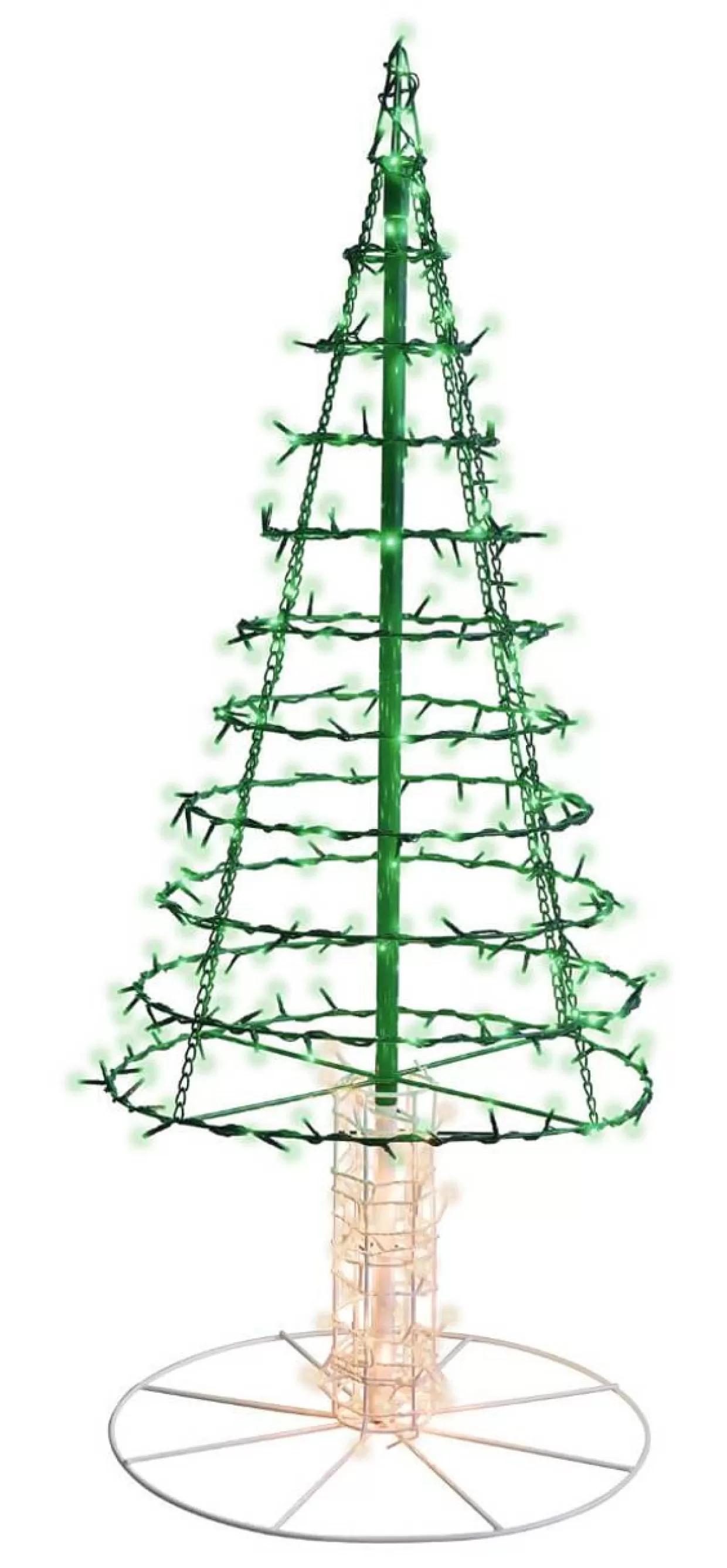 Decorator's Warehouse 4' Twinkling Starry Alpine Tree - Green/Warm White 270 Lights