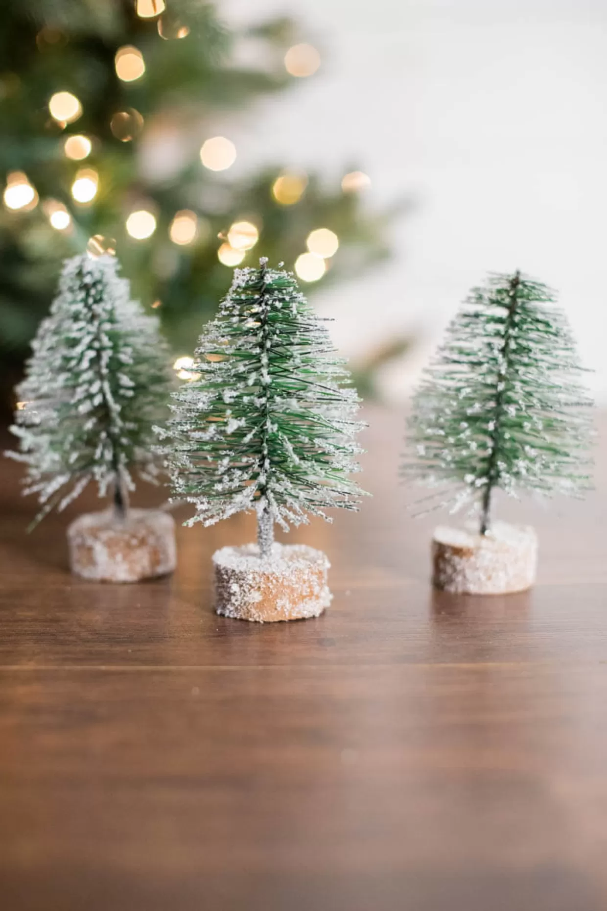 Decorator's Warehouse 5" Mini Green Bottlebrush Trees - Set Of 3