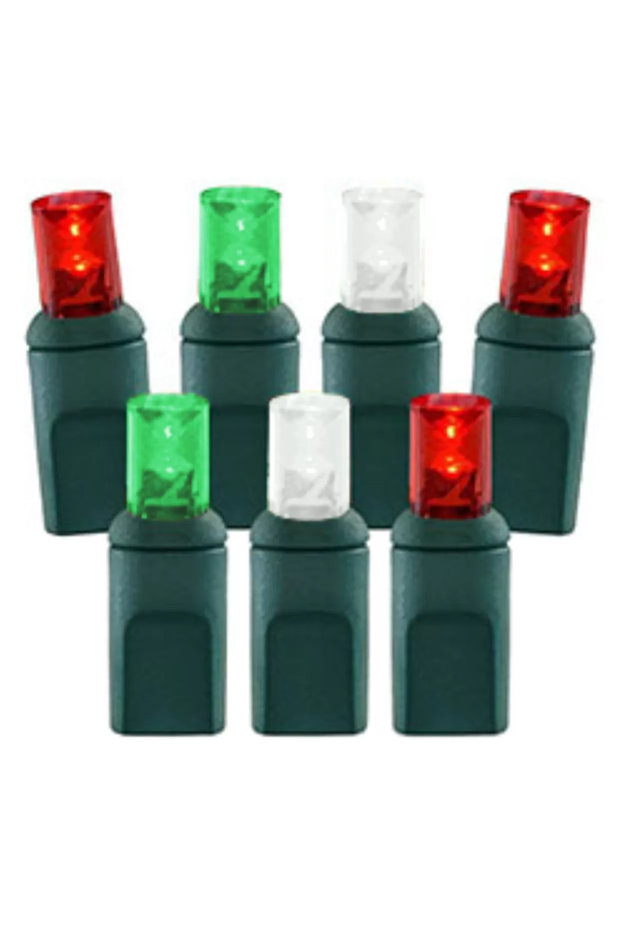 Decorator's Warehouse 5mm Cool White/Red/Green - 70L 4" Spacing