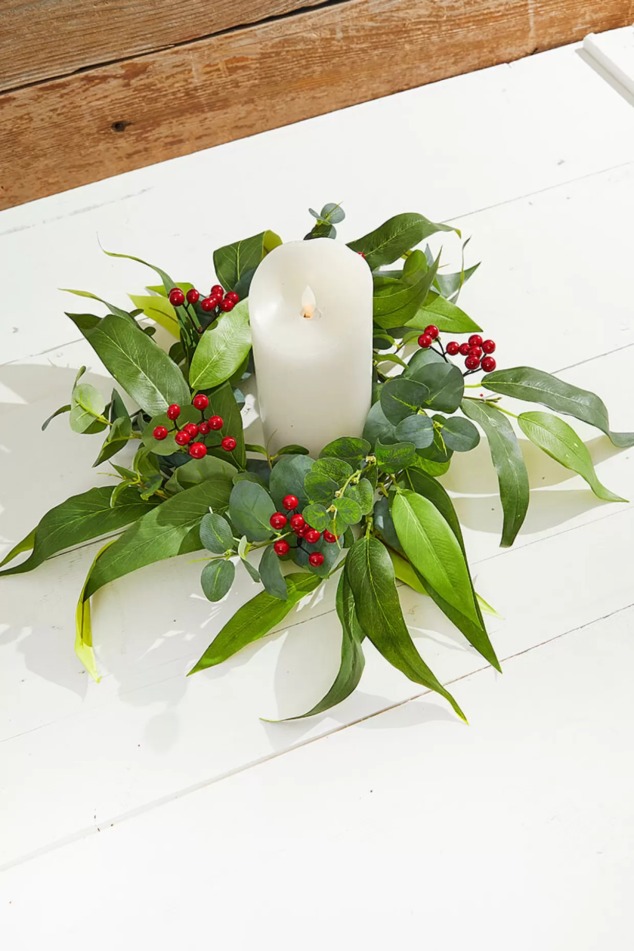 Decorator's Warehouse 6.5" Eucalyptus & Berry Ring