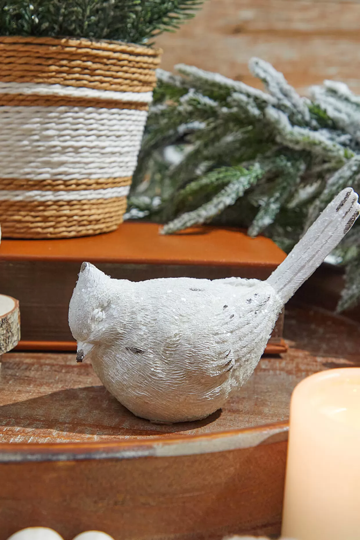 Decorator's Warehouse 6” White Resin Cardinal Figurine