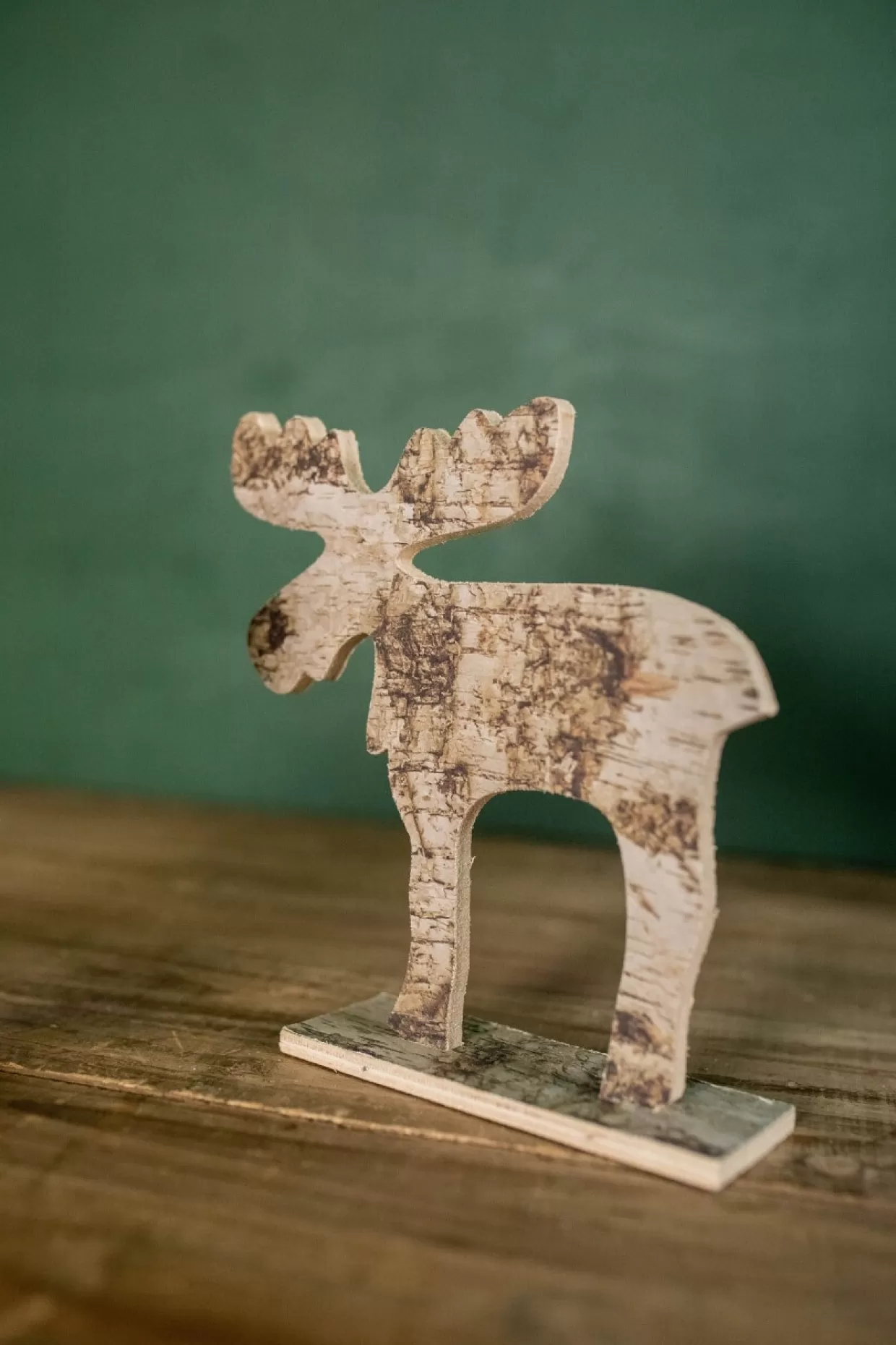 Decorator's Warehouse 7.75” Birch Moose Christmas Decor