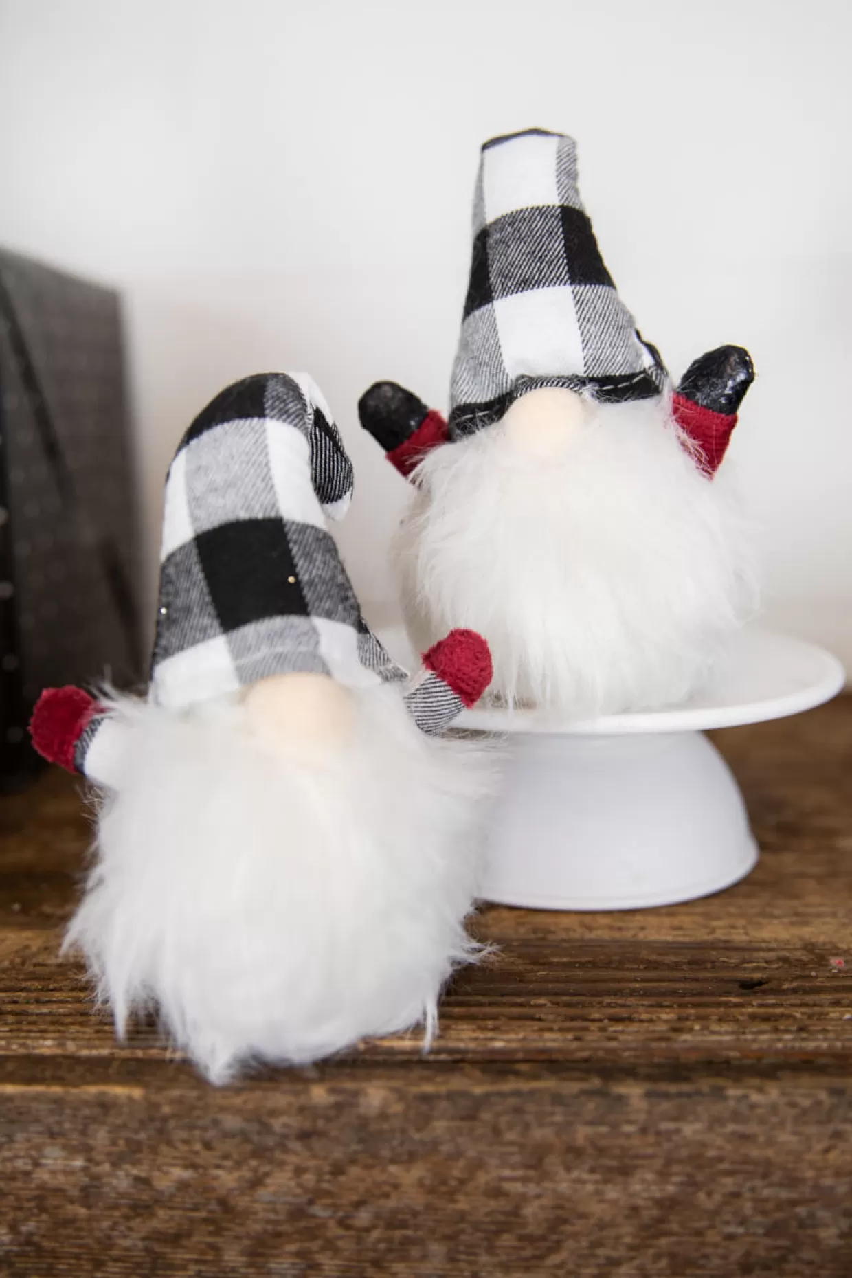 Decorator's Warehouse 7” Mini Buffalo Check Gnome