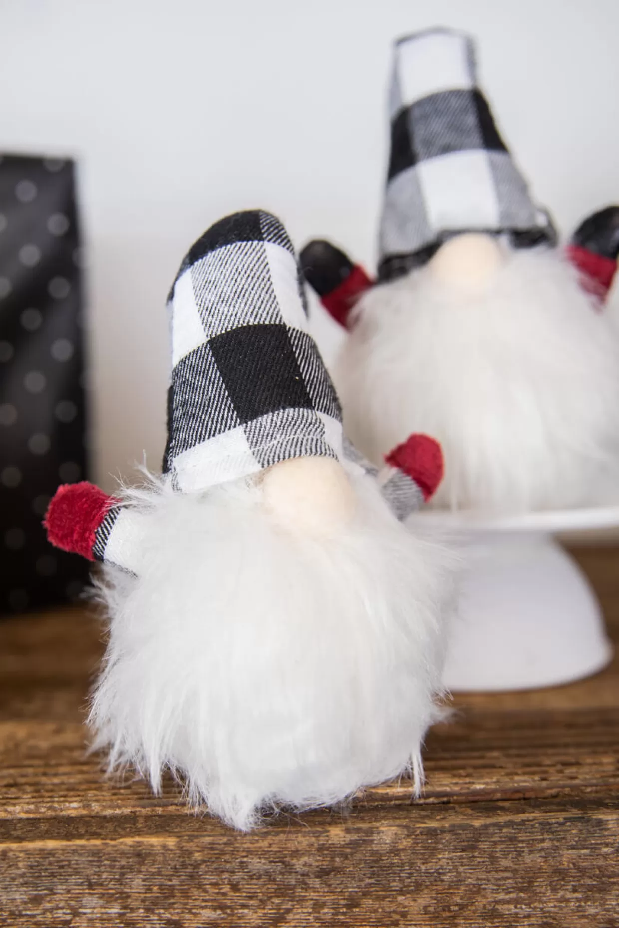 Decorator's Warehouse 7” Mini Buffalo Check Gnome