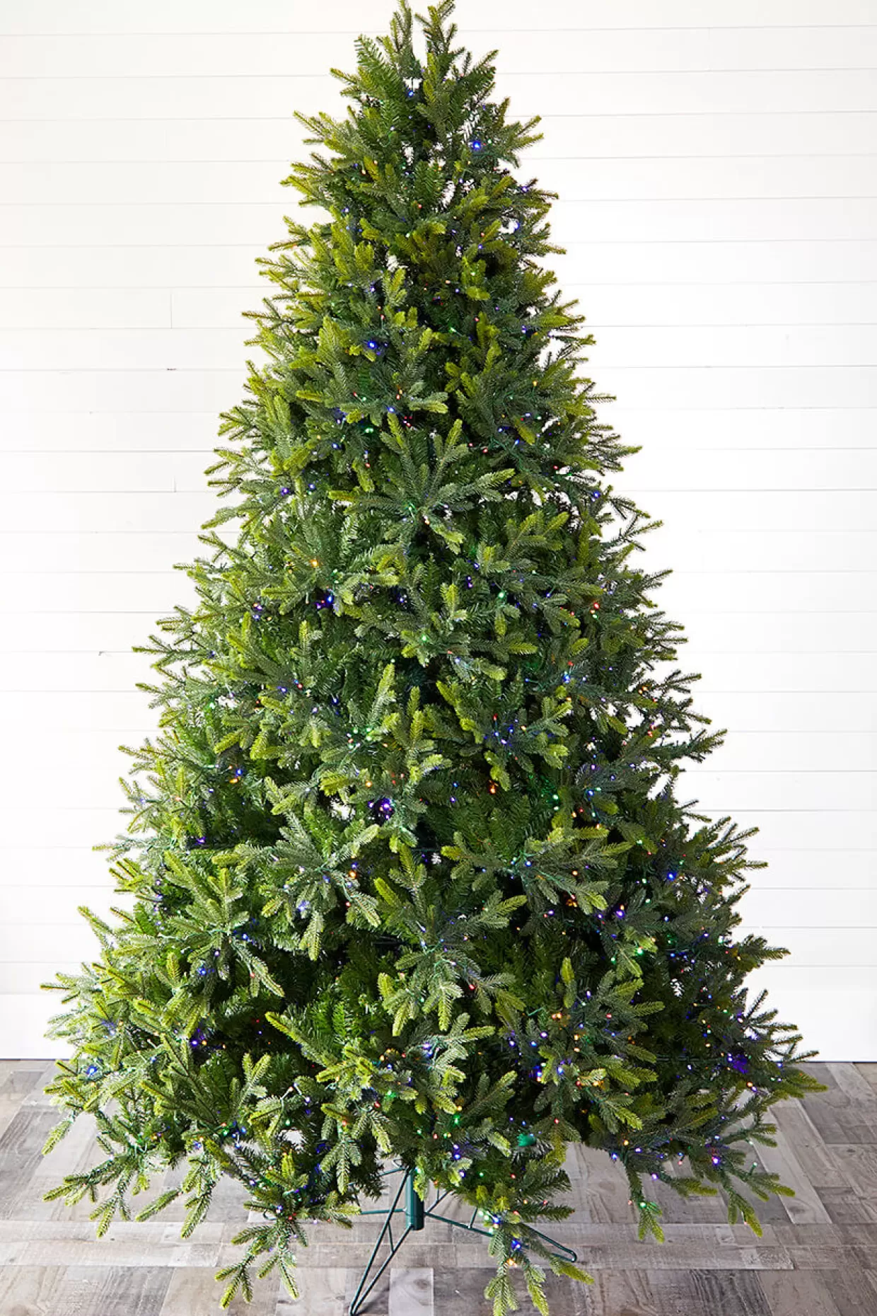 Decorator's Warehouse 9' Deluxe Trinity Pine Artificial Christmas Tree With 2850 Color-Changing Lights