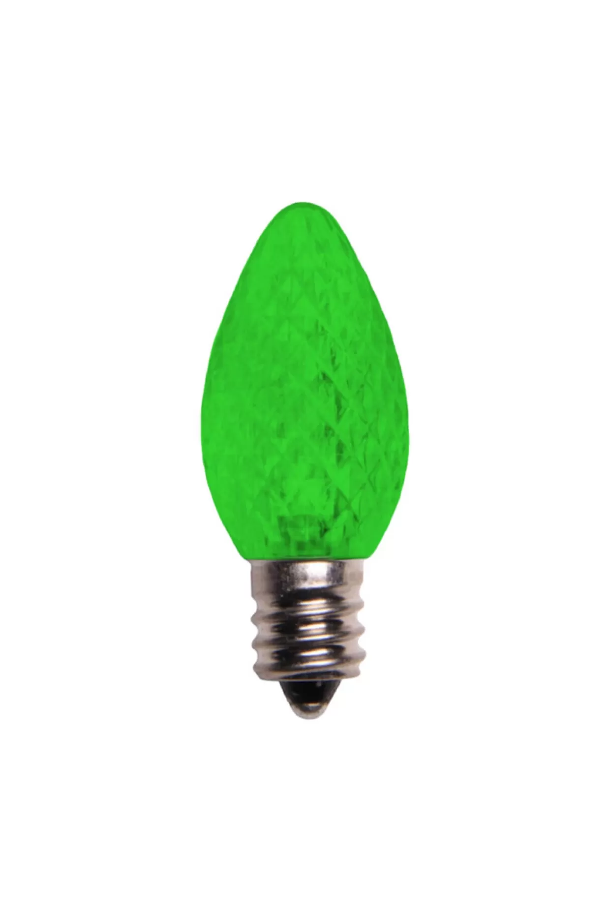 Decorator's Warehouse C7 Wonderful LED SMD Bulbs (25 Bulbs/bag) - Faceted, Green