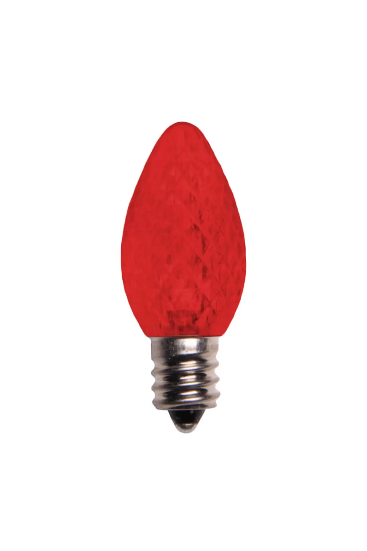 Decorator's Warehouse C7 Wonderful LED SMD Bulbs (25 Bulbs/bag) - Faceted, Red