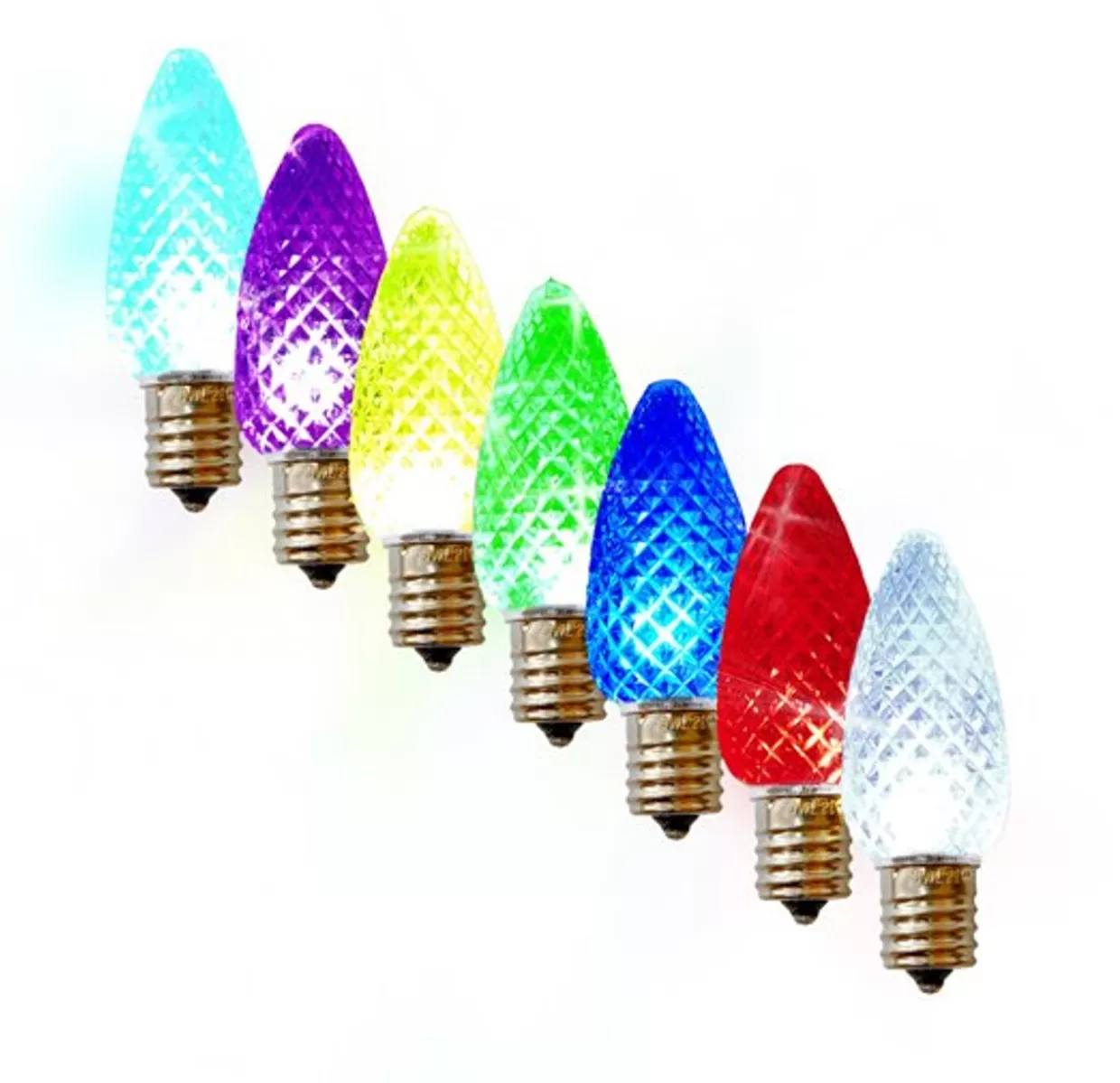 Decorator's Warehouse C9 Dynamic RGB Bulb (25 Bulbs/bag) - Faceted