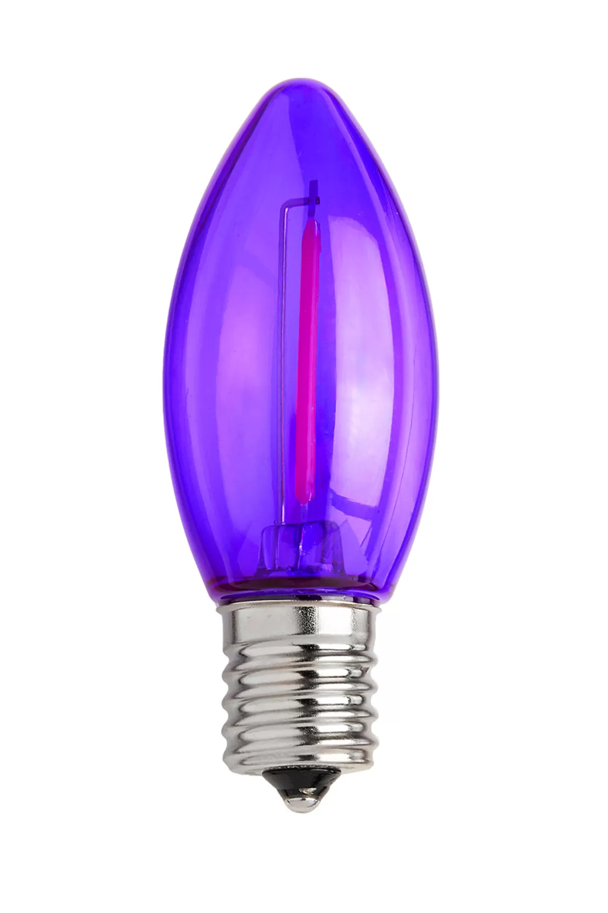 Decorator's Warehouse C9 Filament Bulb (25 Bulbs/box) - Purple