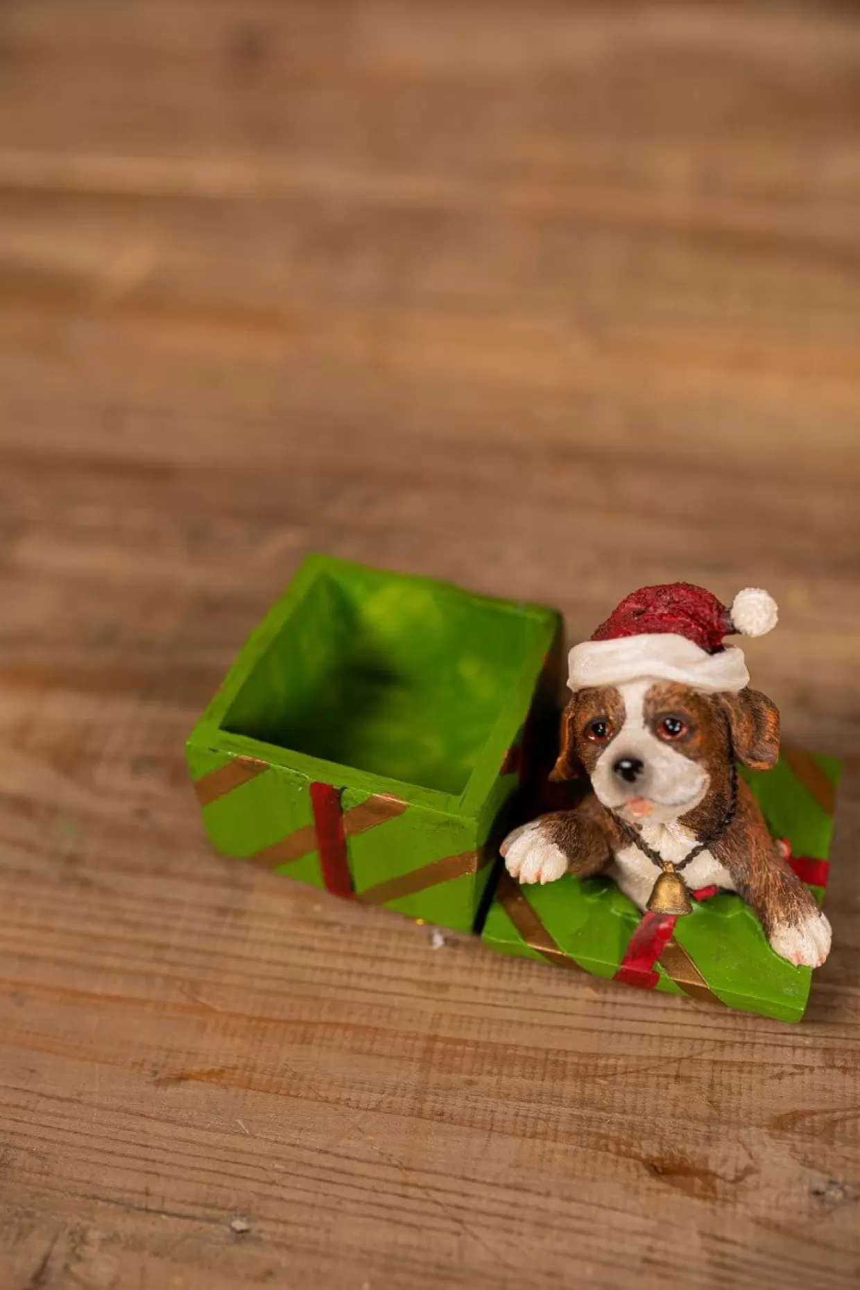 Decorator's Warehouse Dog Gift Box Holiday Accent