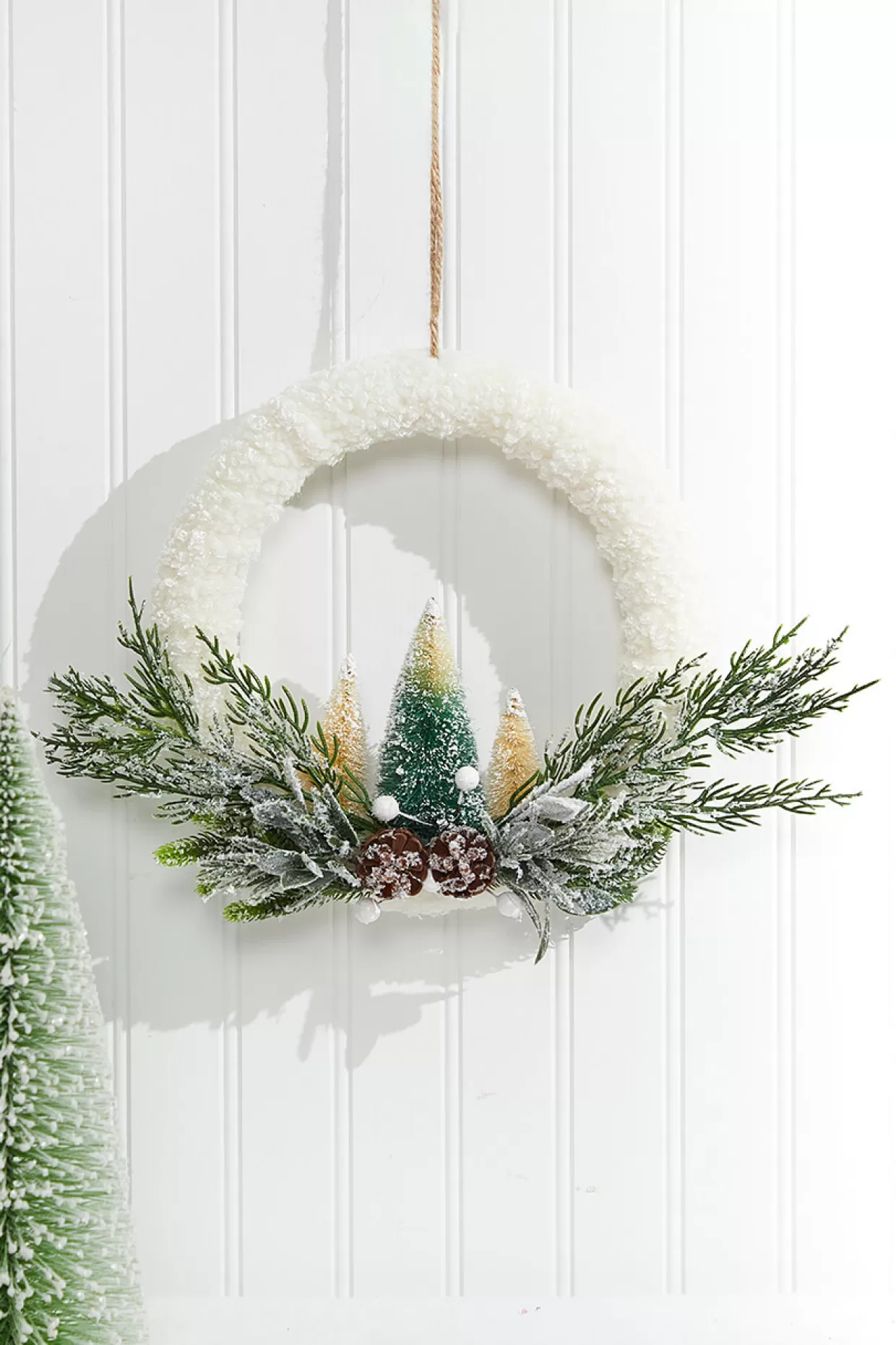 Decorator's Warehouse Frosted Christmas Tree Wreath Ornament