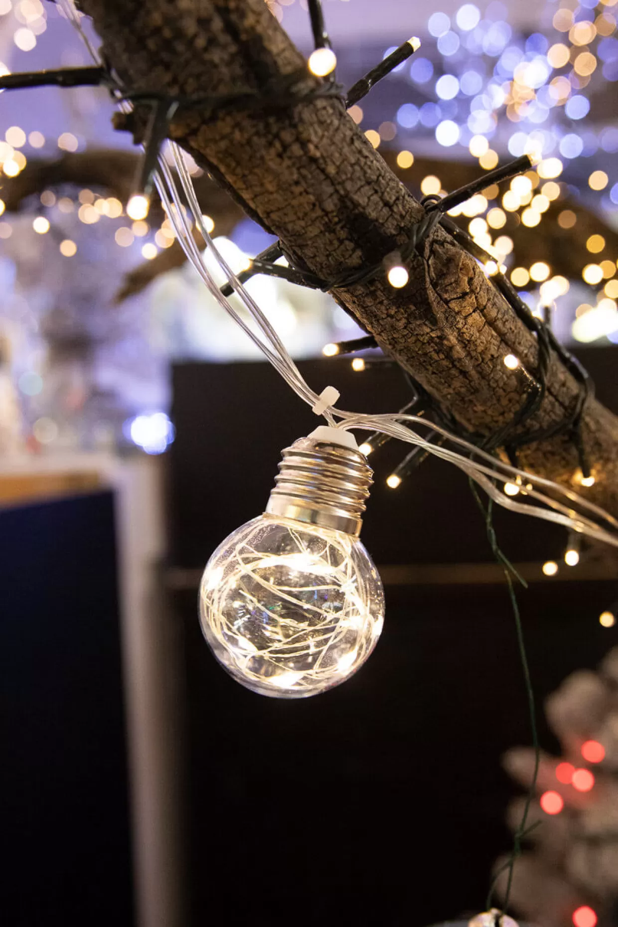 Decorator's Warehouse LED String Lights With Clear Balls - 2” Orbs