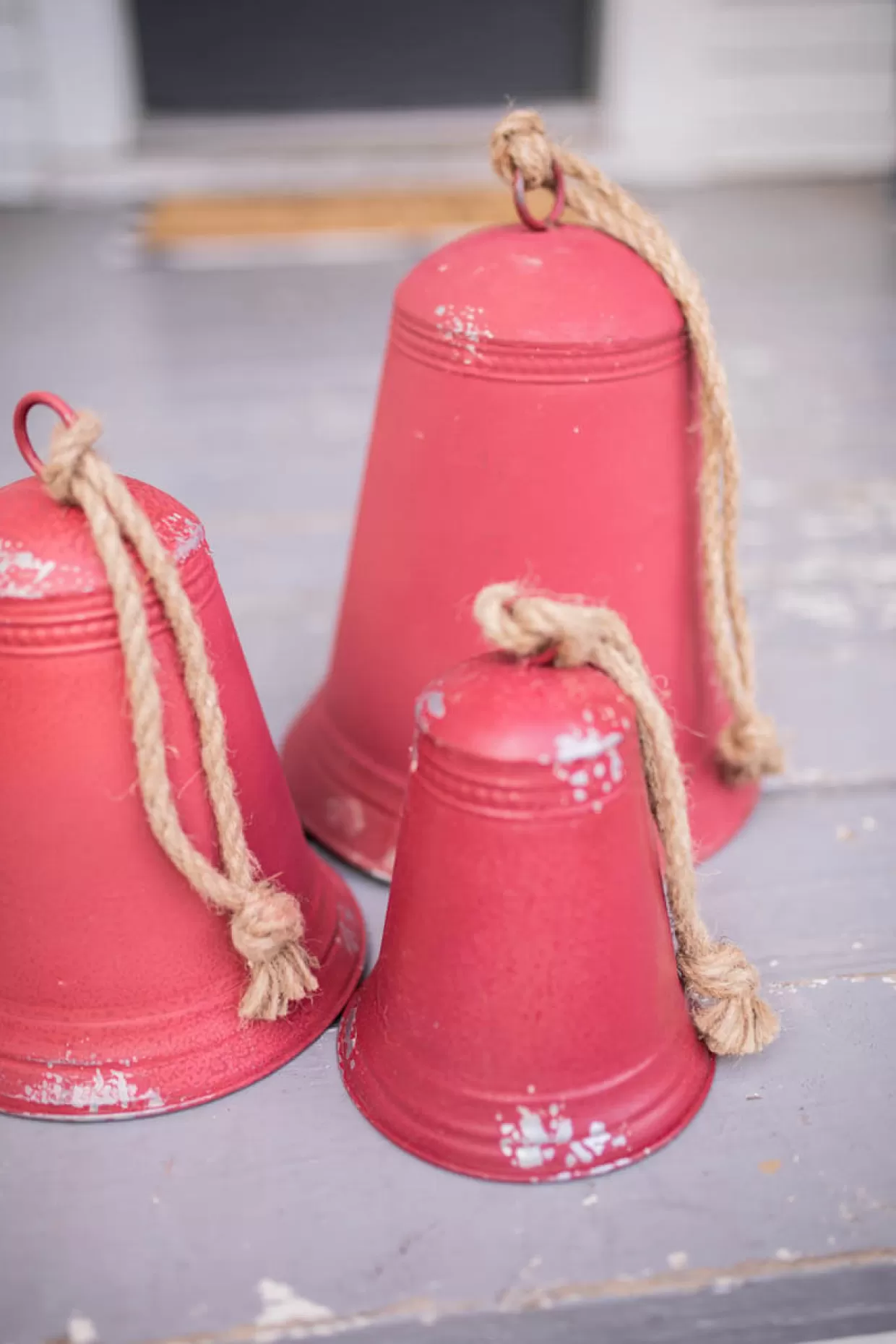 Decorator's Warehouse Red Tin Bells - Set Of 3